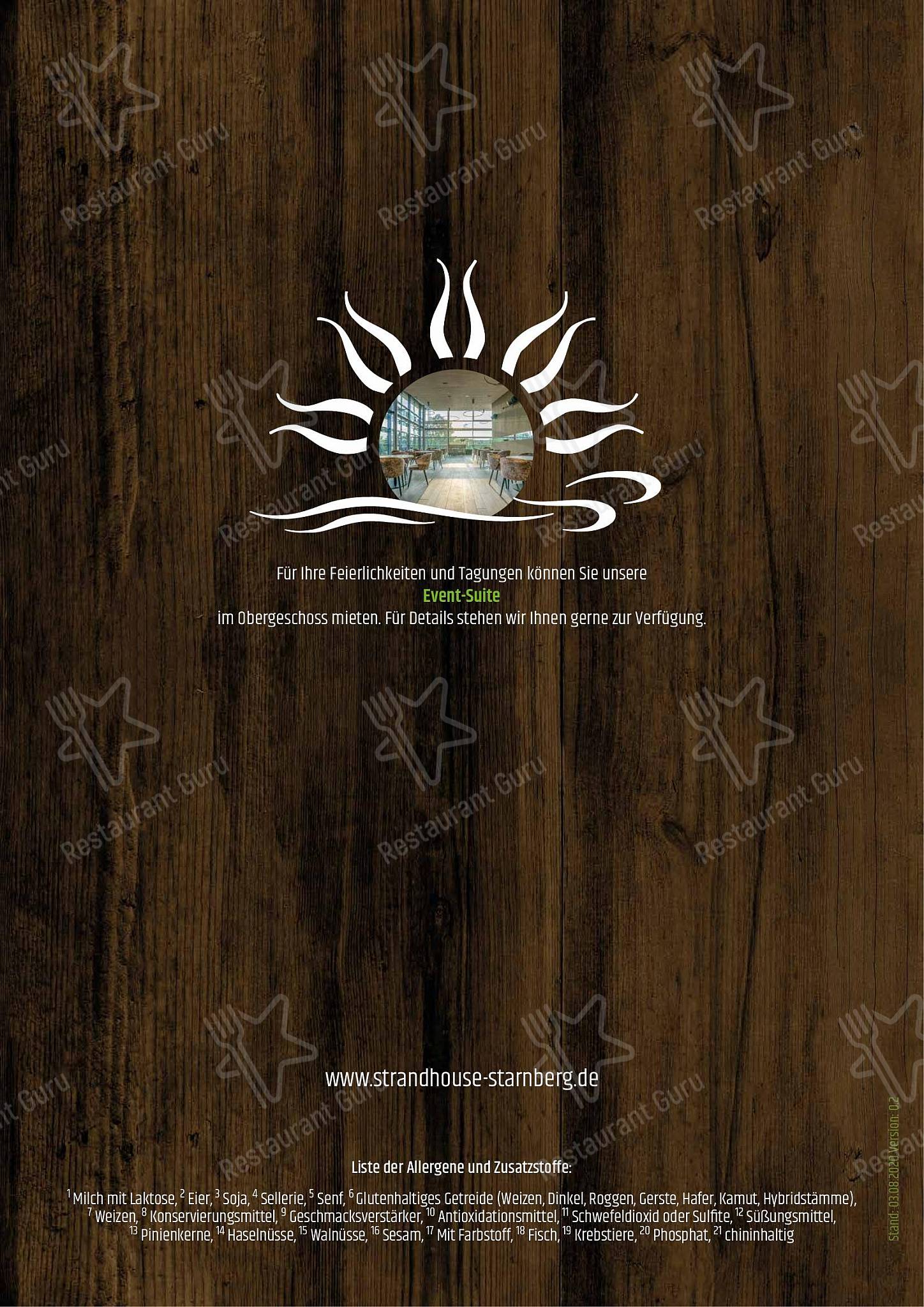 At Home Catering Menu pour Strandhouse Starnberg restaurant