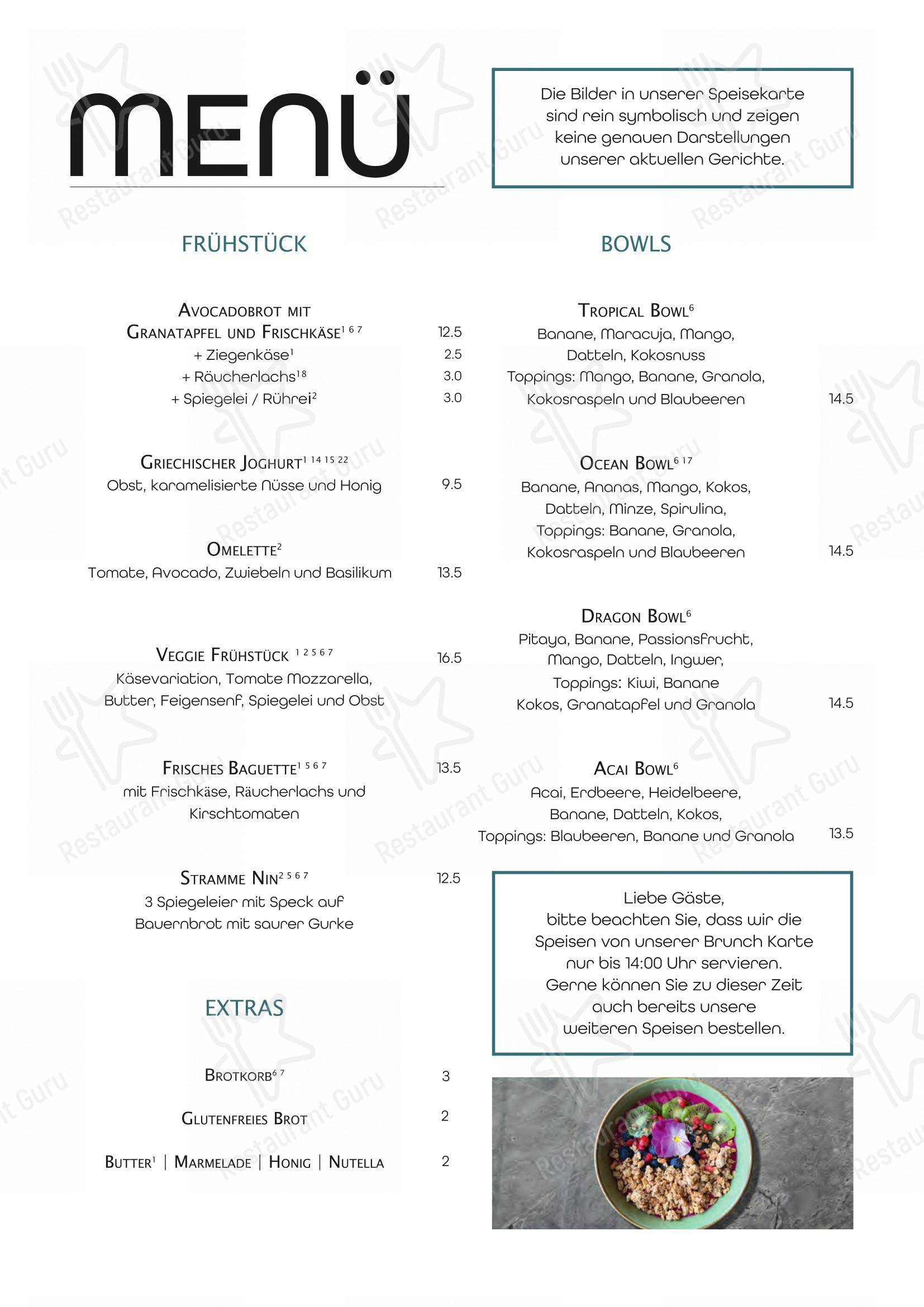 Основное меню pour Strandhouse Starnberg restaurant