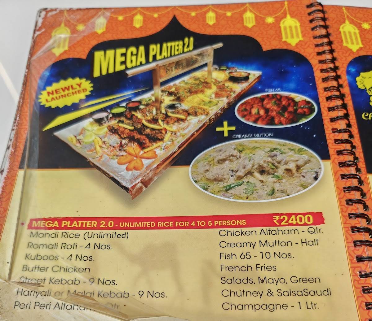 Street Arabiya Podanur menu