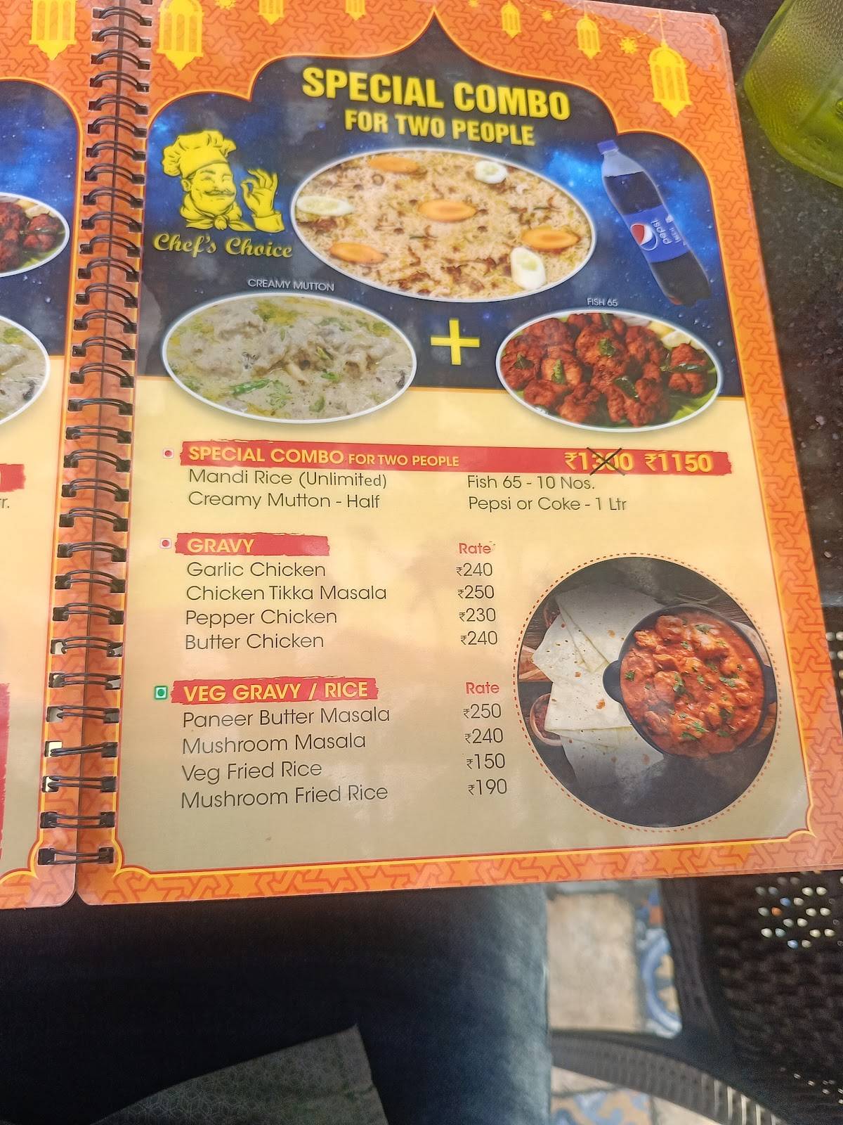 Street Arabiya Podanur menu
