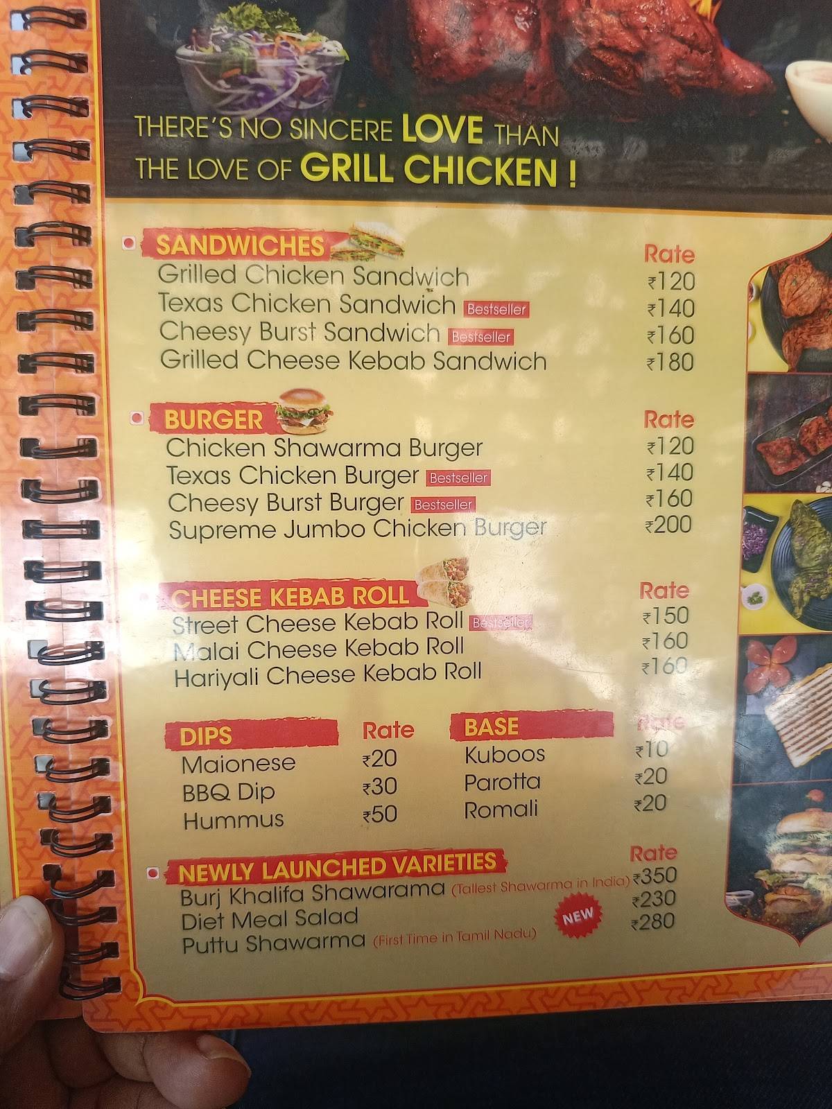 Street Arabiya Podanur menu