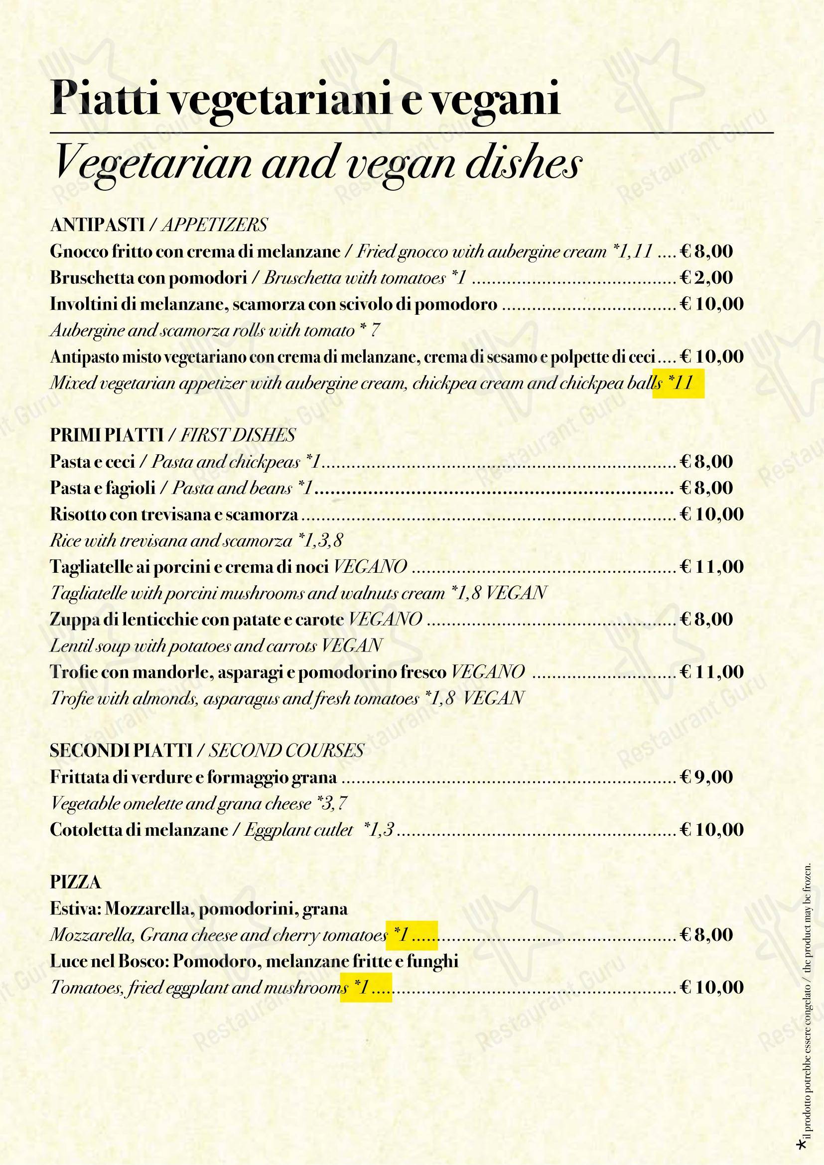 Menu di Strippoli Milano - Menu