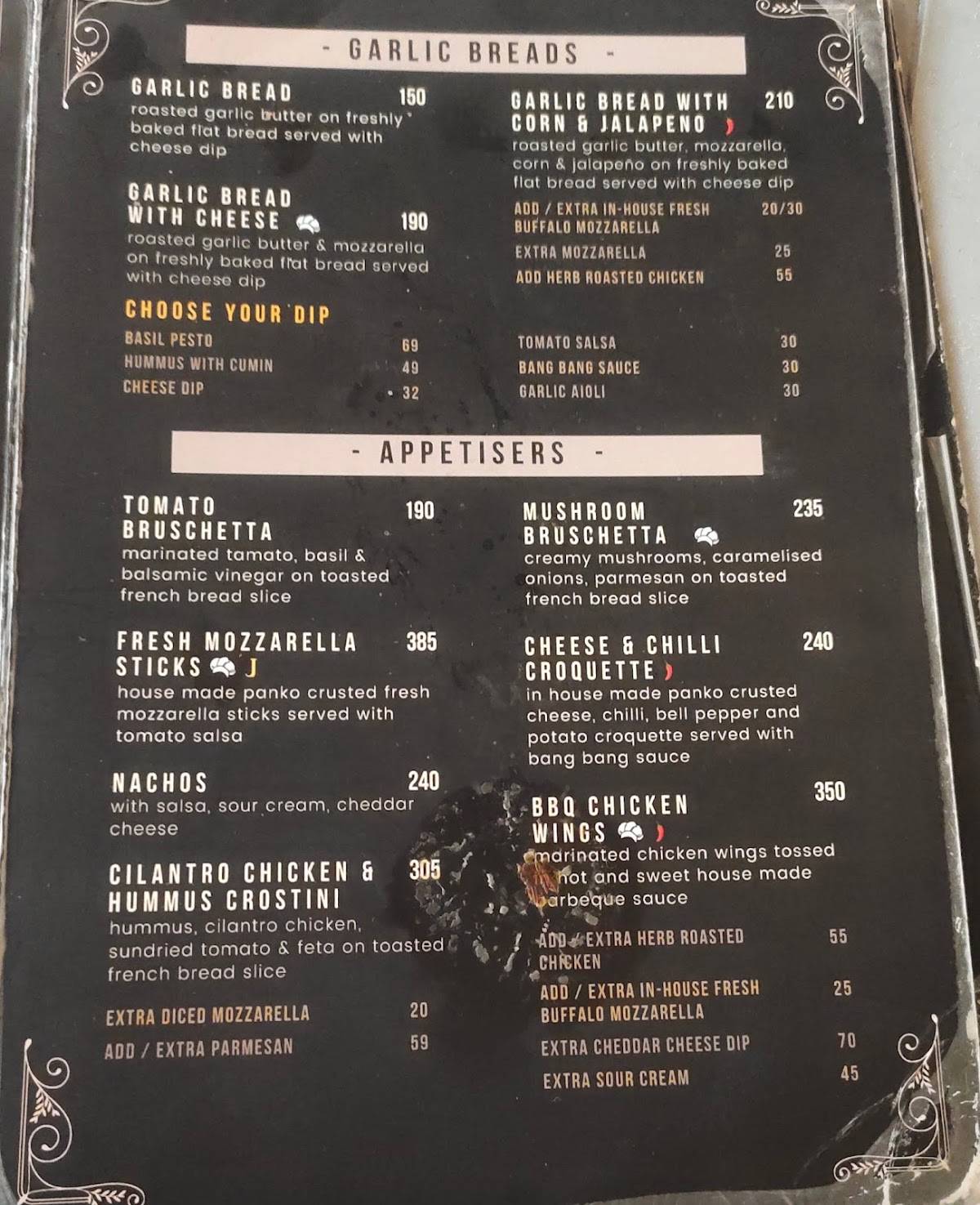 SuBakes - Wood Fired Pizzeria menu