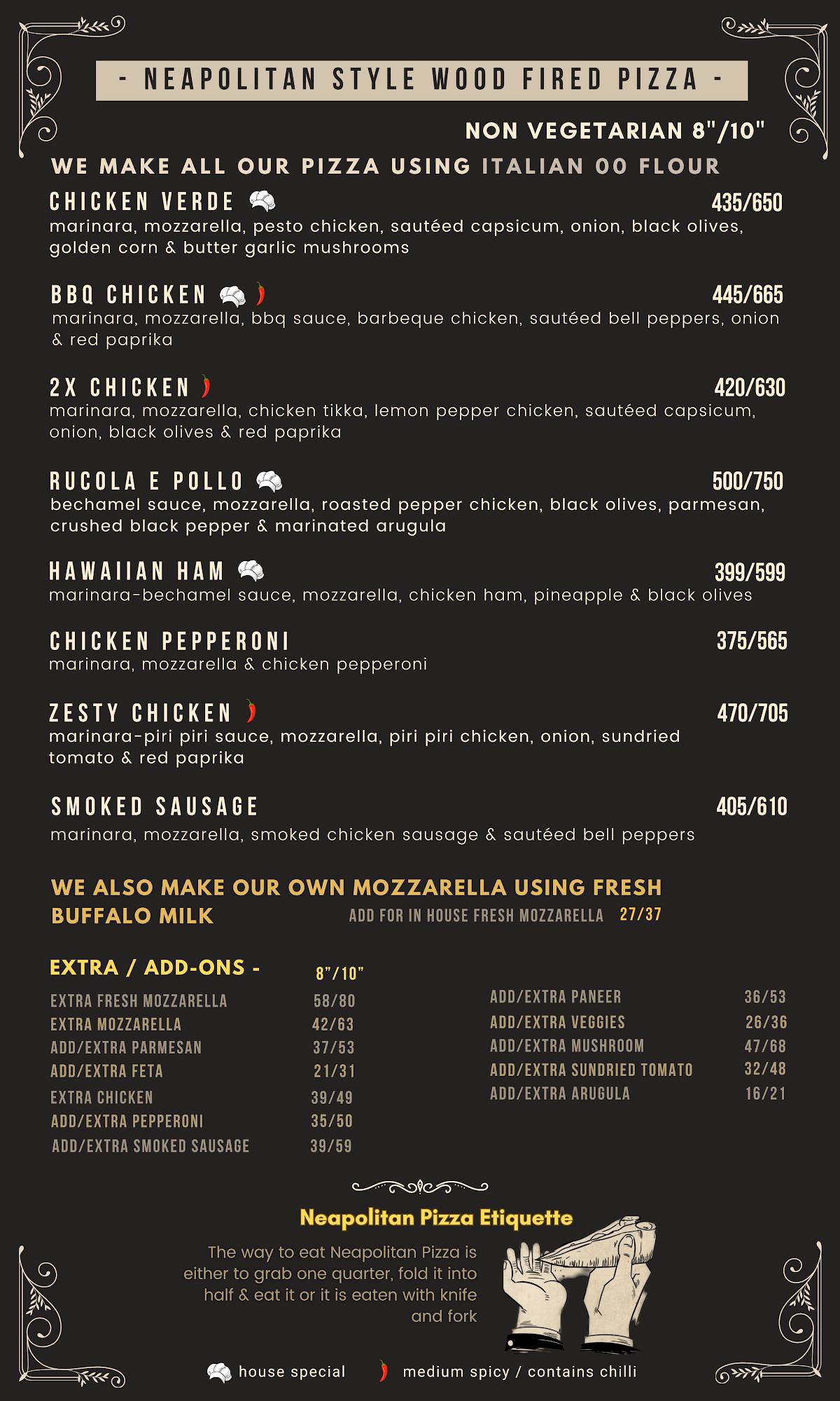 SuBakes - Wood Fired Pizzeria menu