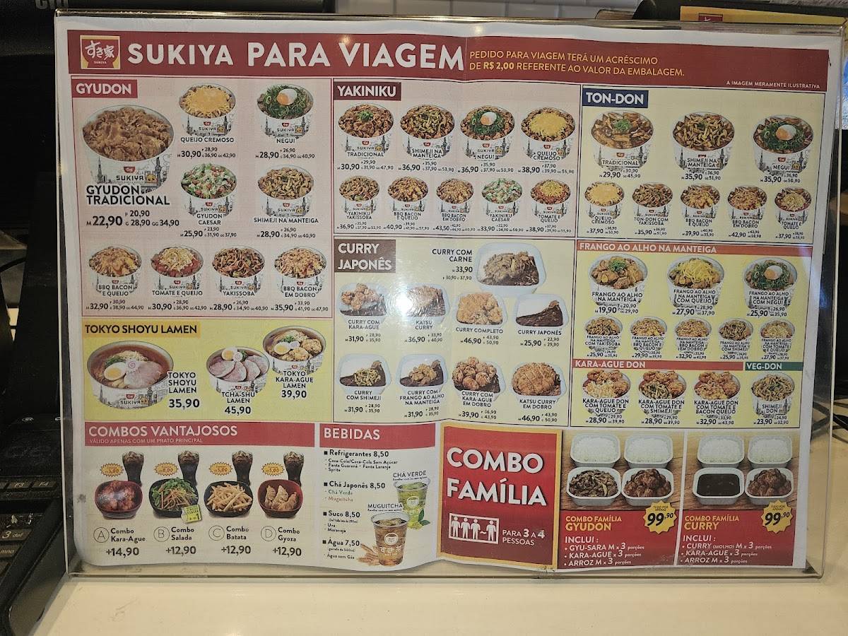 Sukiya Guarulhos cardápio