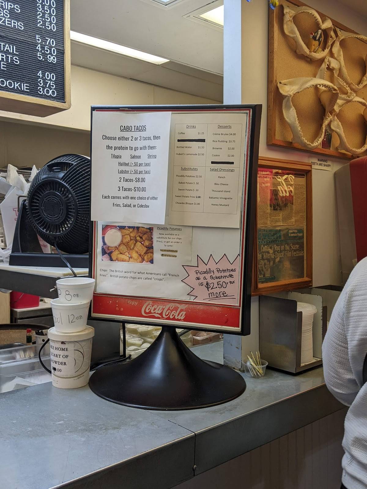 Menu at Summerhays Halibut and Chips restaurant, Holladay