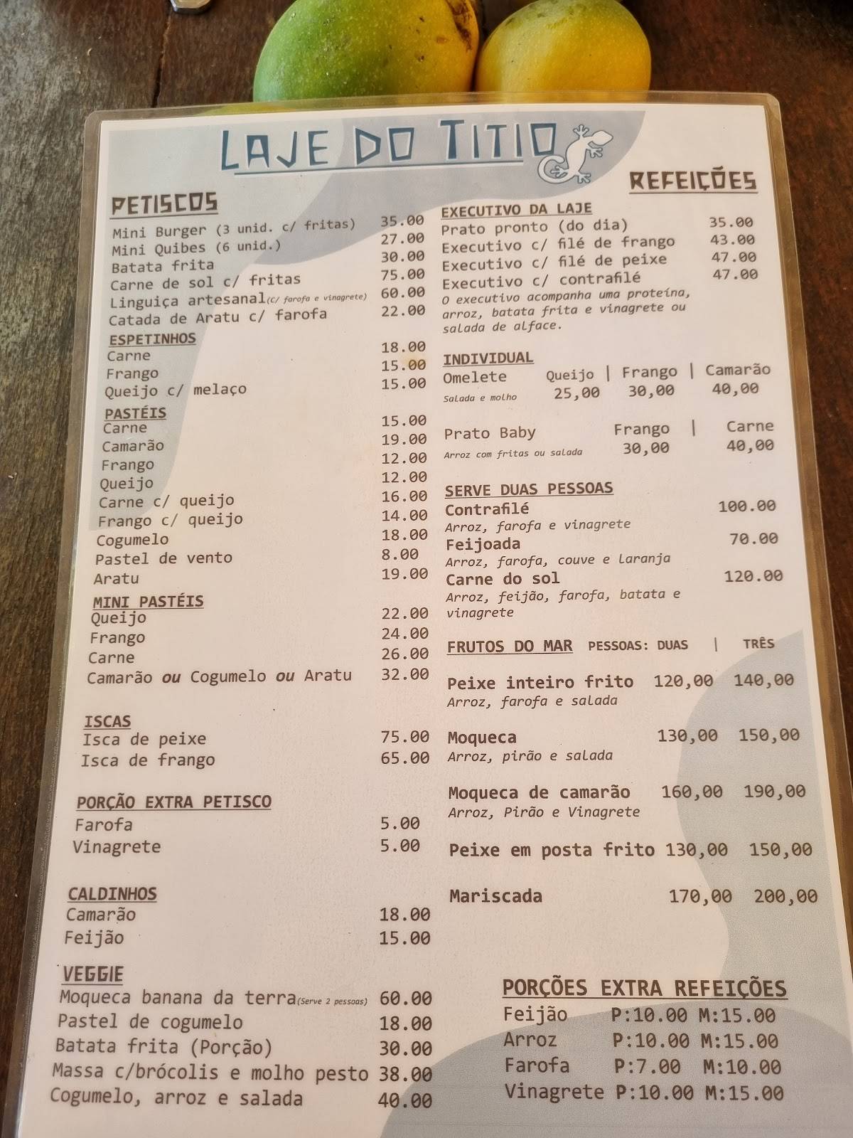 Supamigos - Laje do Titio cardápio