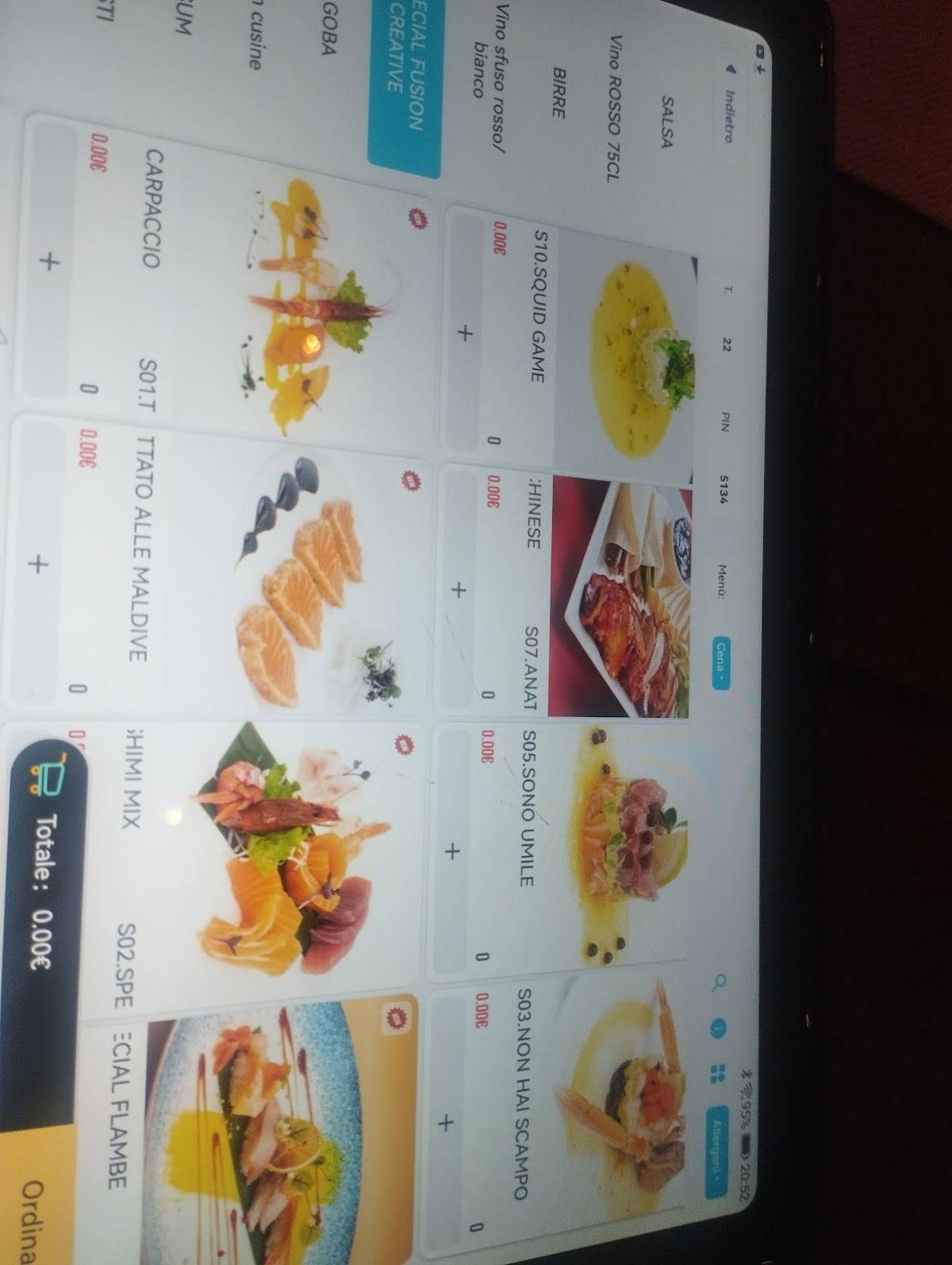 Menu di Sushi e involtini 