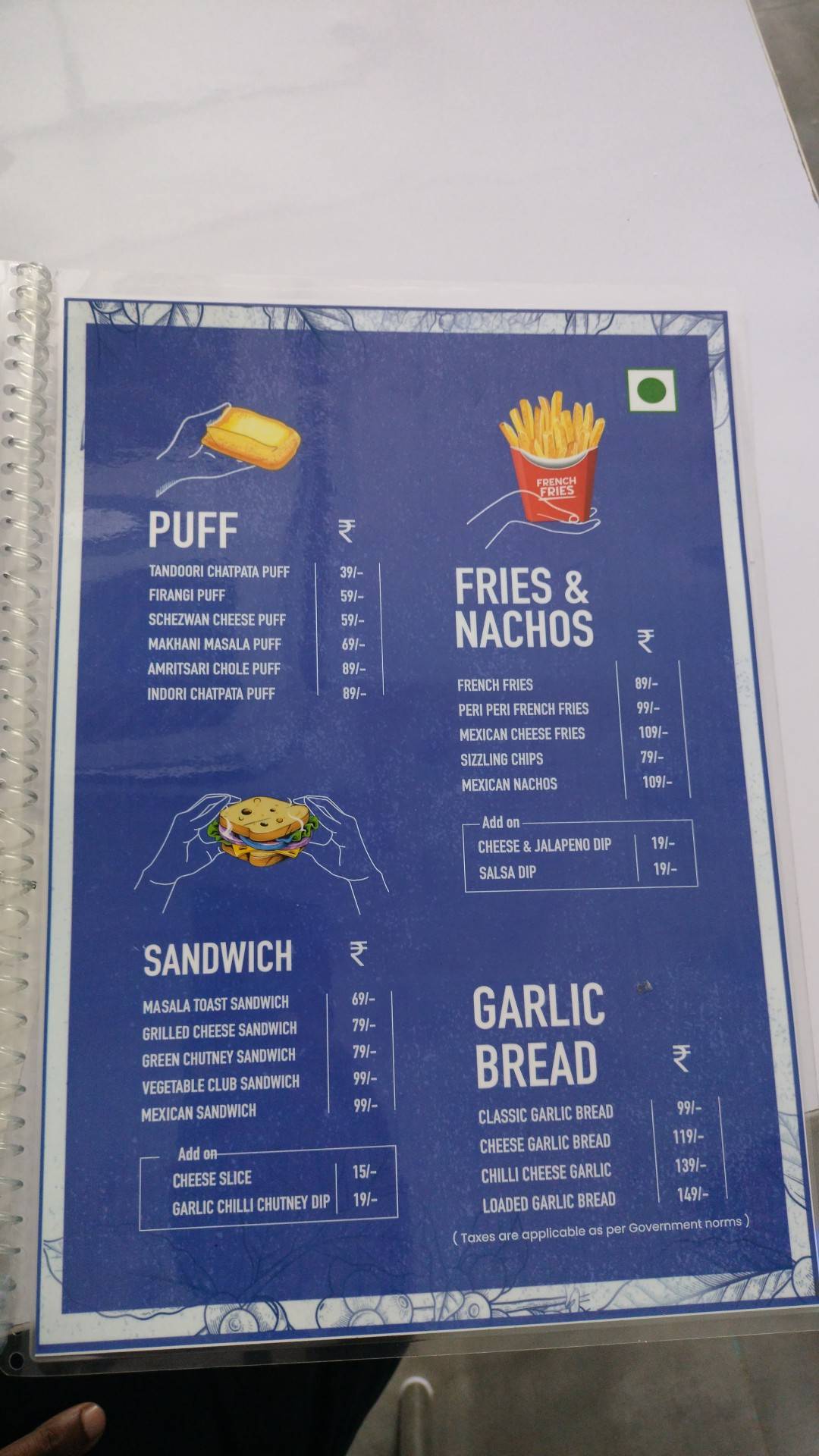 Suto Cafe menu