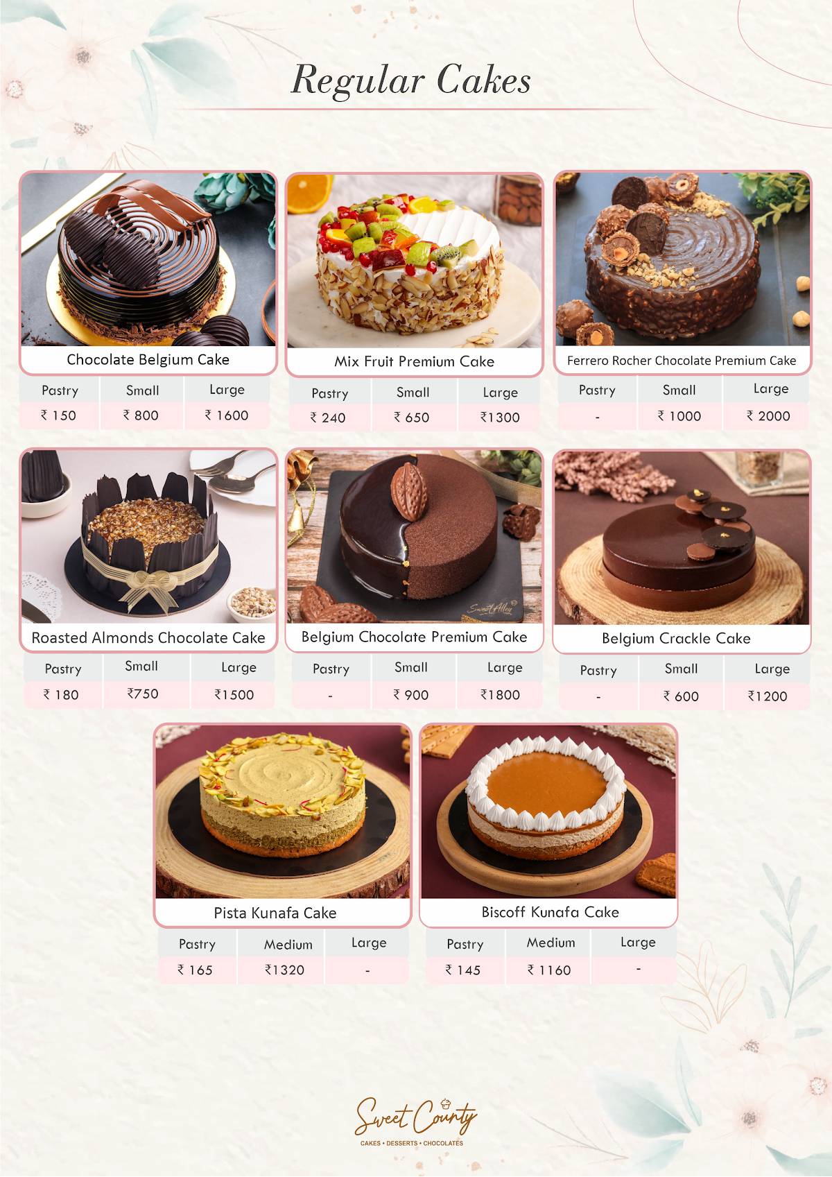 Sweet County Dombivli menu