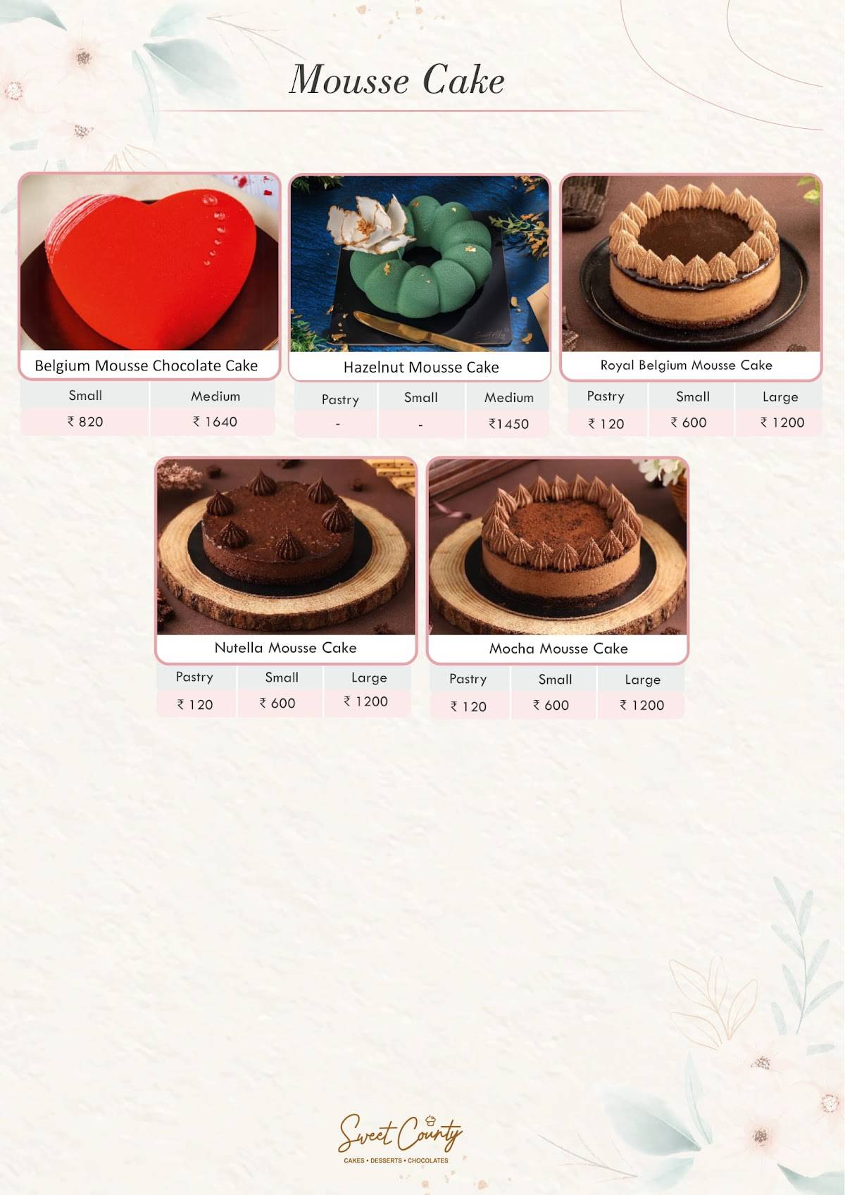 Sweet County Dombivli menu