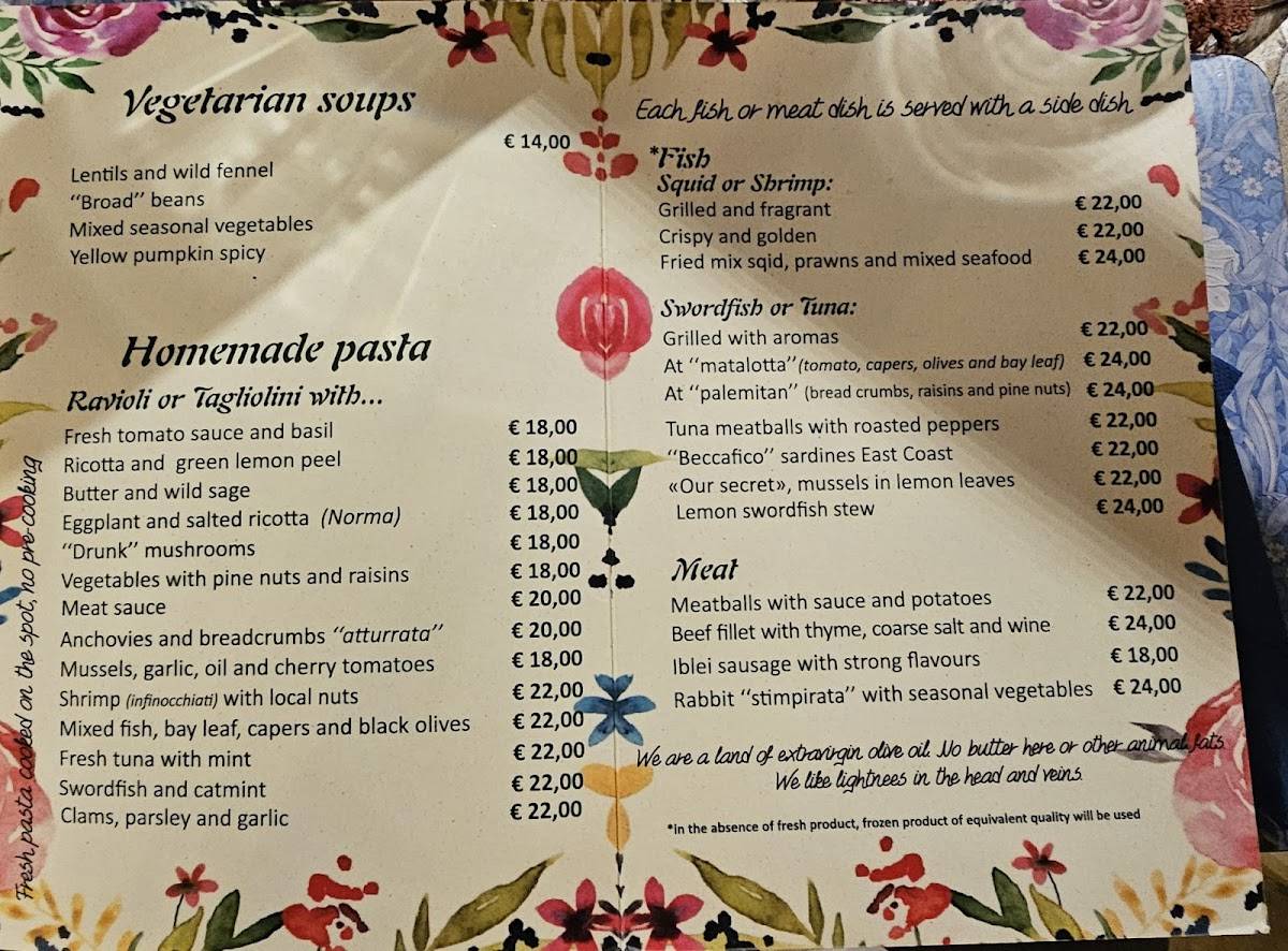 Menu di Trattoria La Foglia 