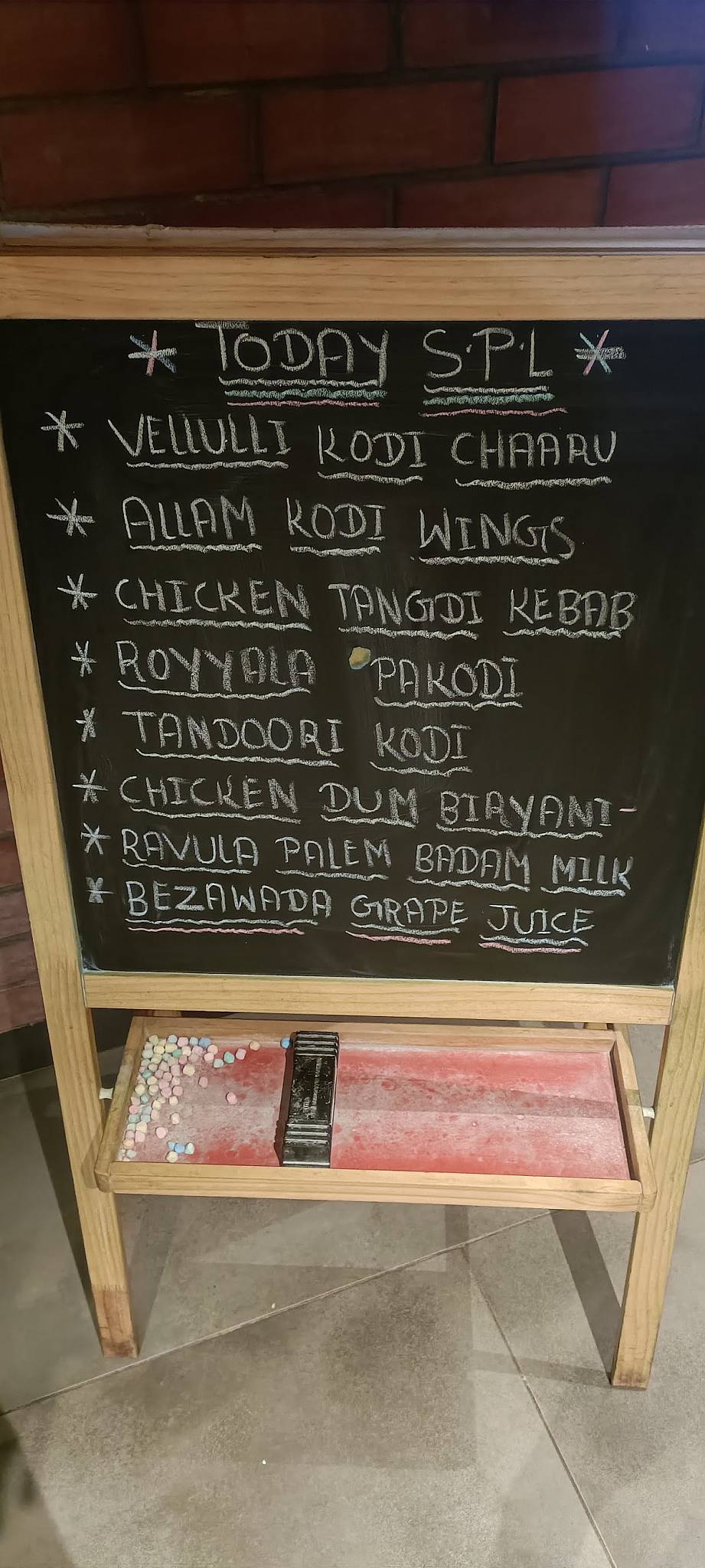T-Grill menu