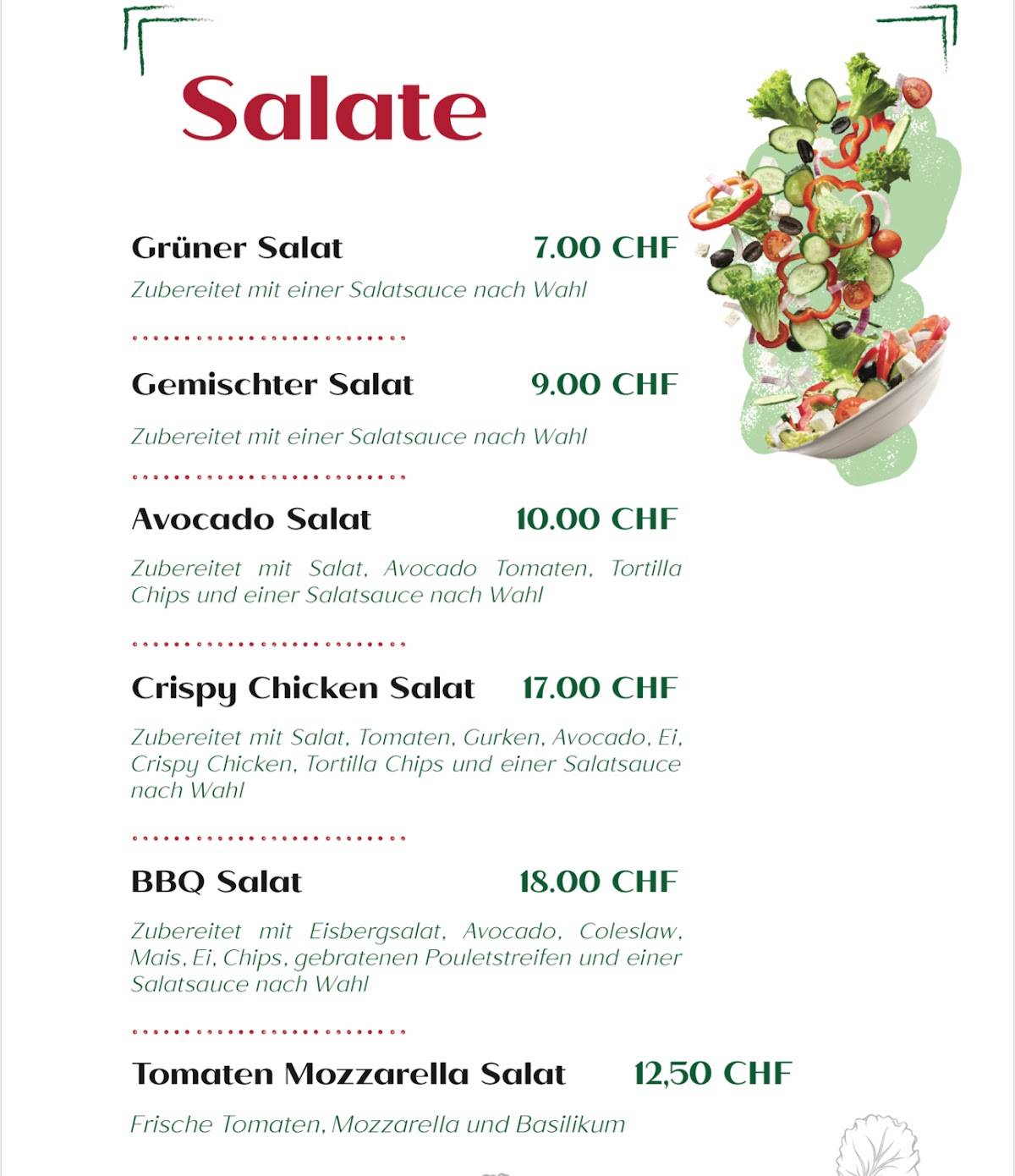 Menu di T Mexican Food 