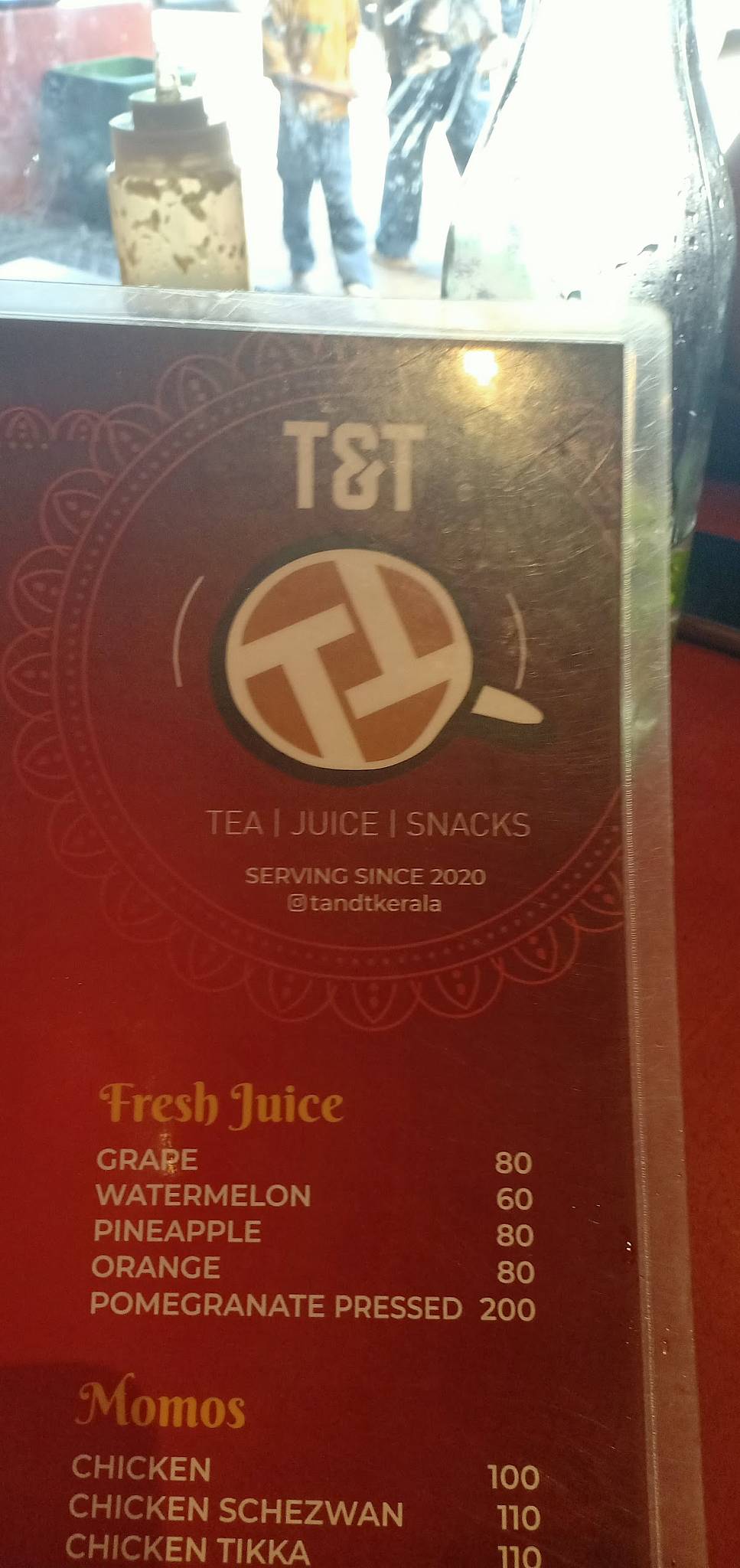 T & T menu