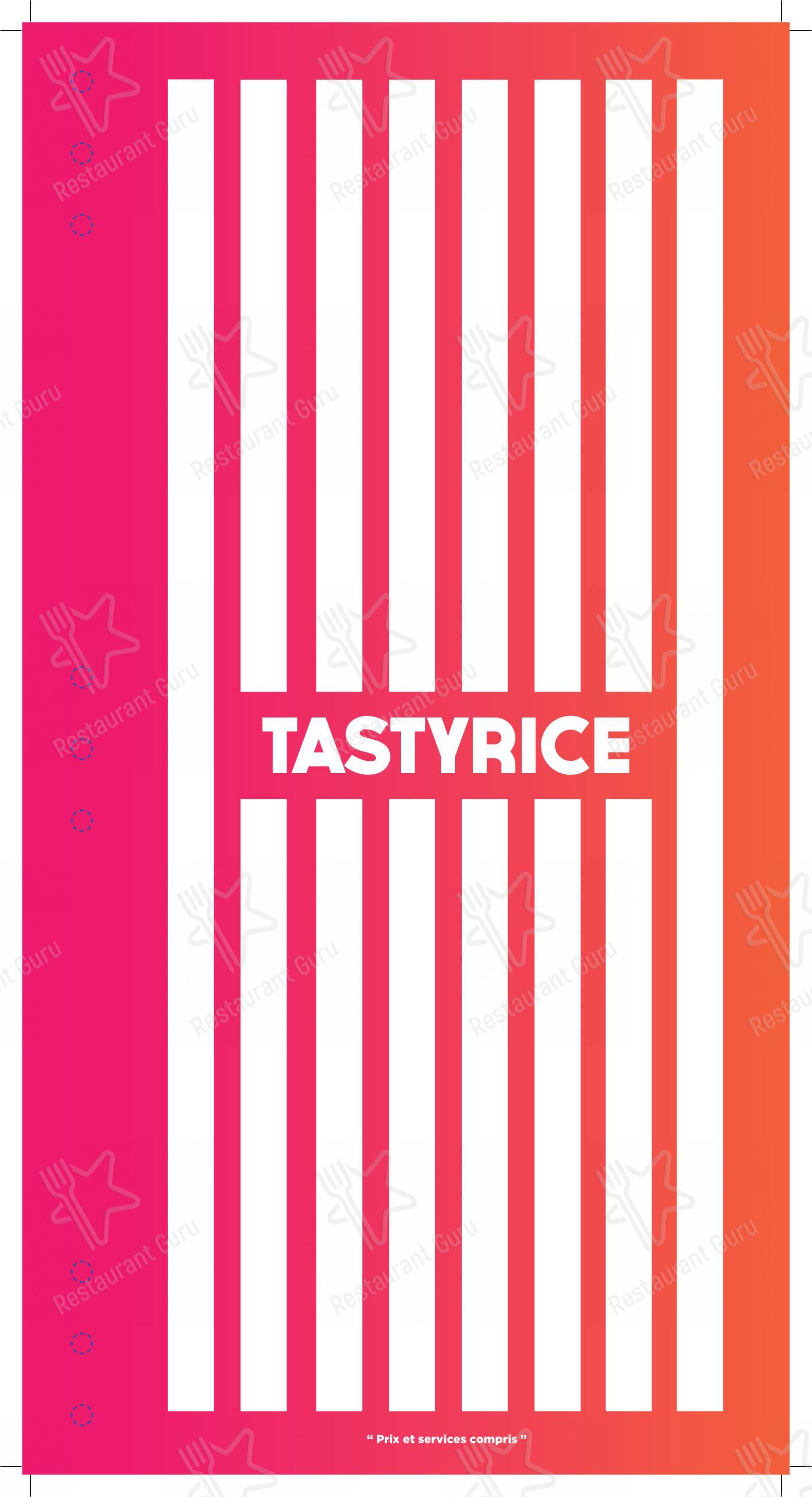 Menu pour TASTY RICE CLICHY dans Clichy