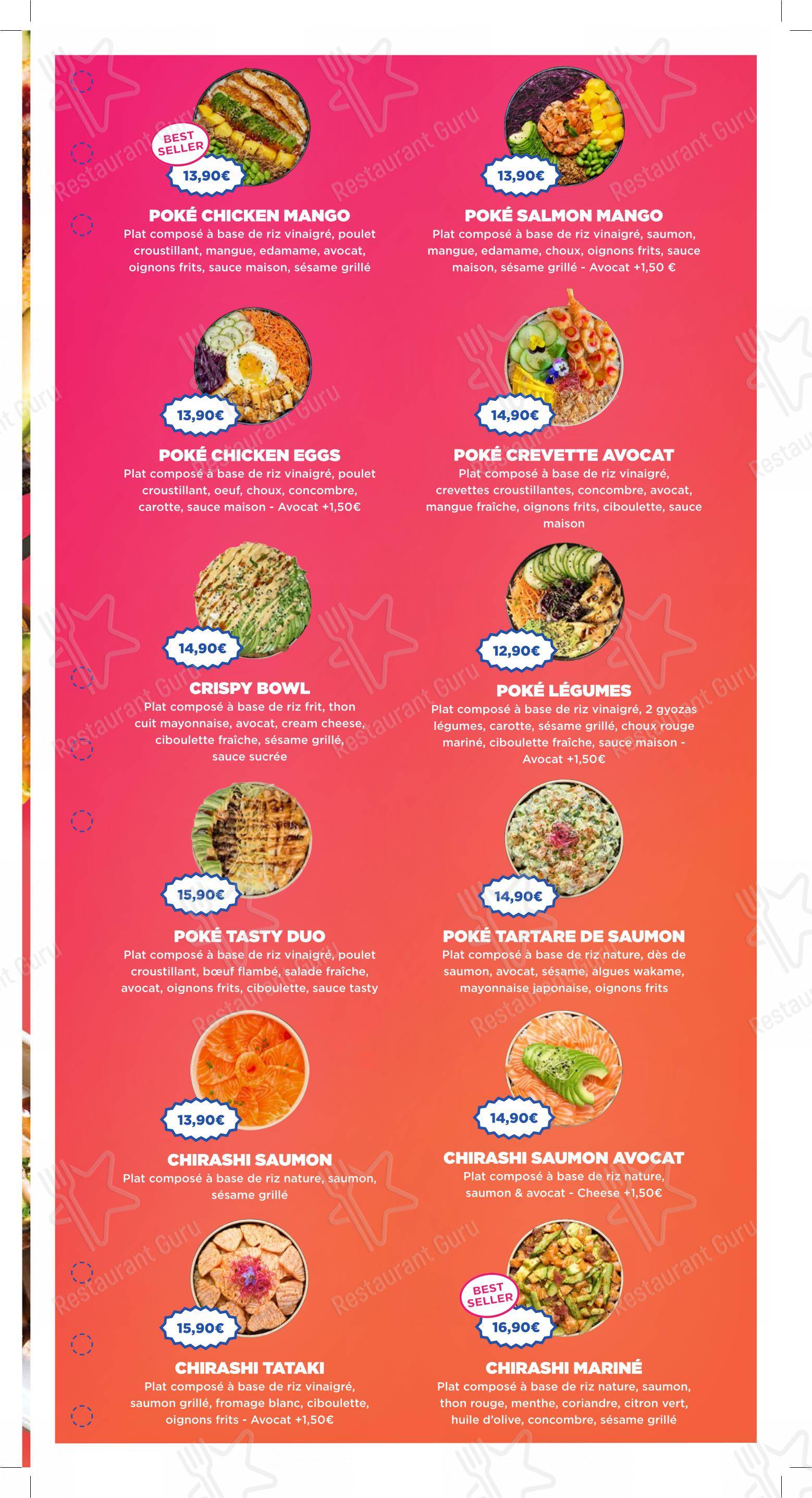 TASTY RICE CLICHY dans Clichy - Menu