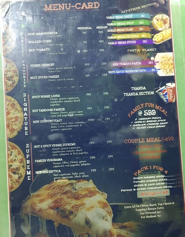 THE BEST PIZZA menu