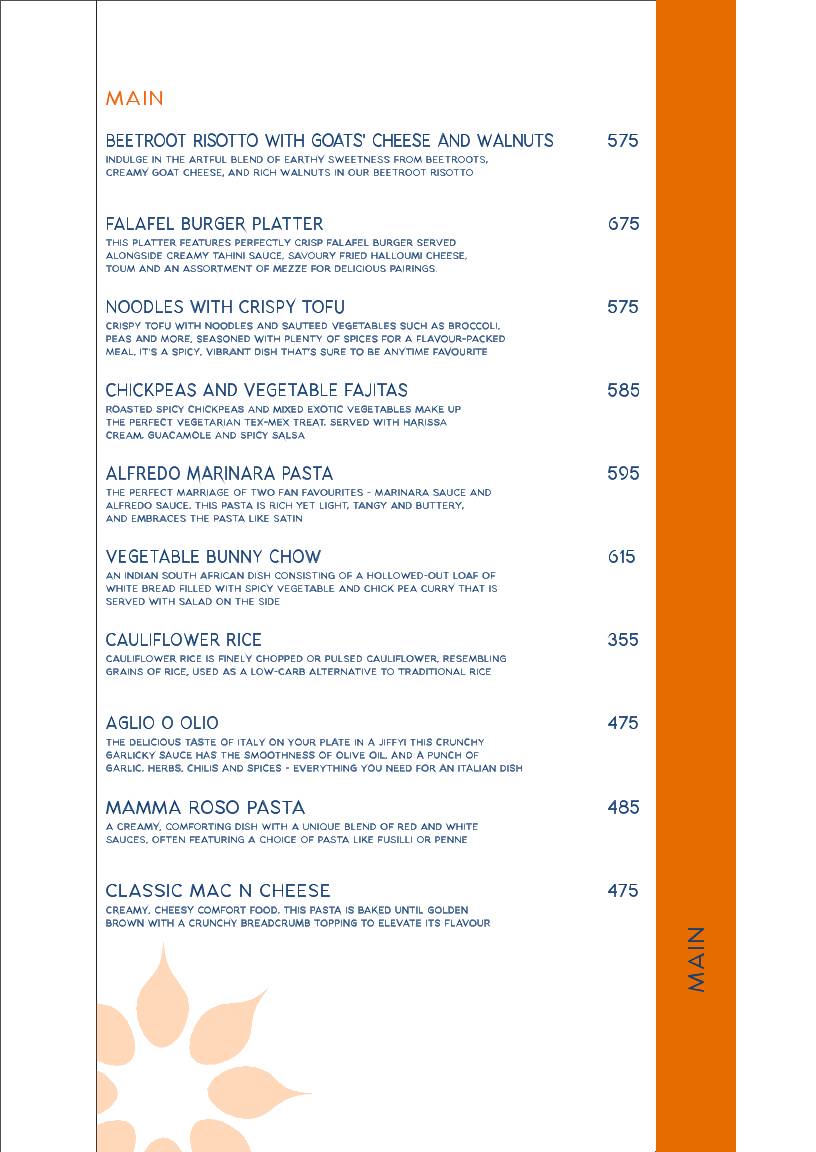 THE LOCAL TABLE - Fine Dine menu