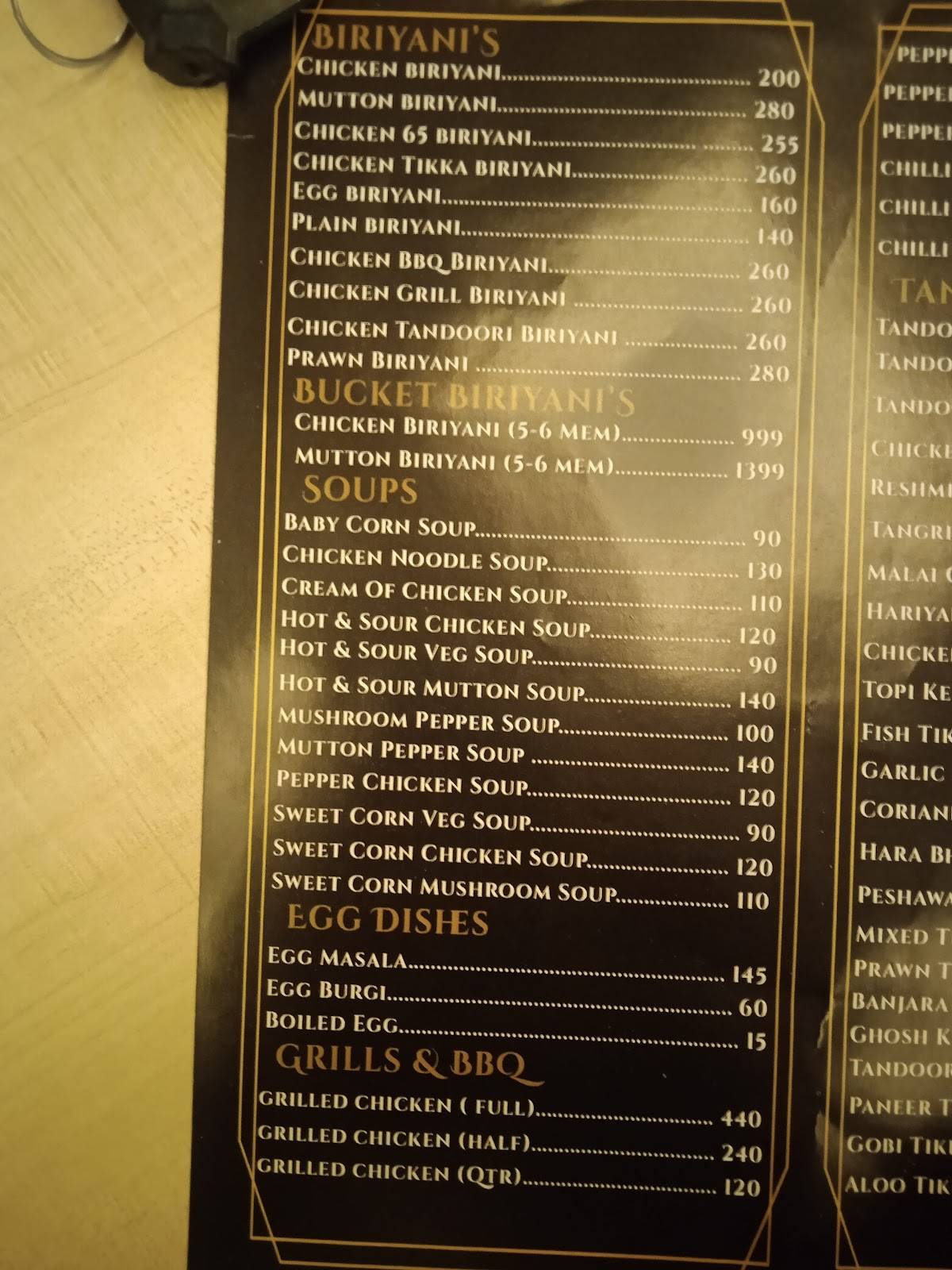 TOPI VAPPA BIRIYANI COIMBATORE BRANCH menu
