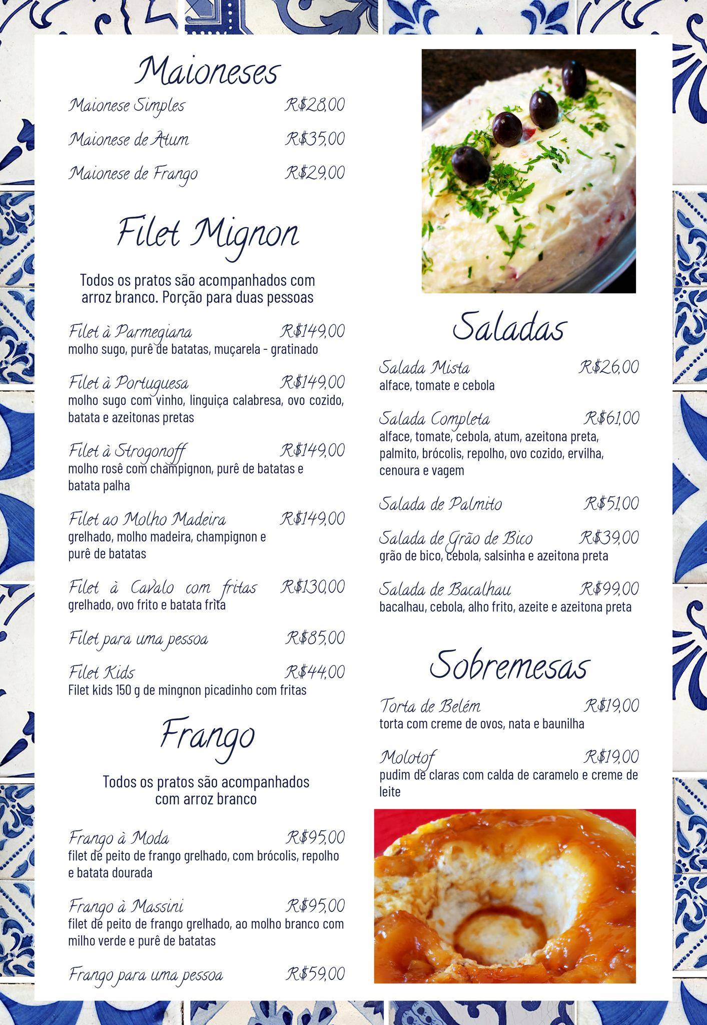 Taberna Portuguesa cardápio