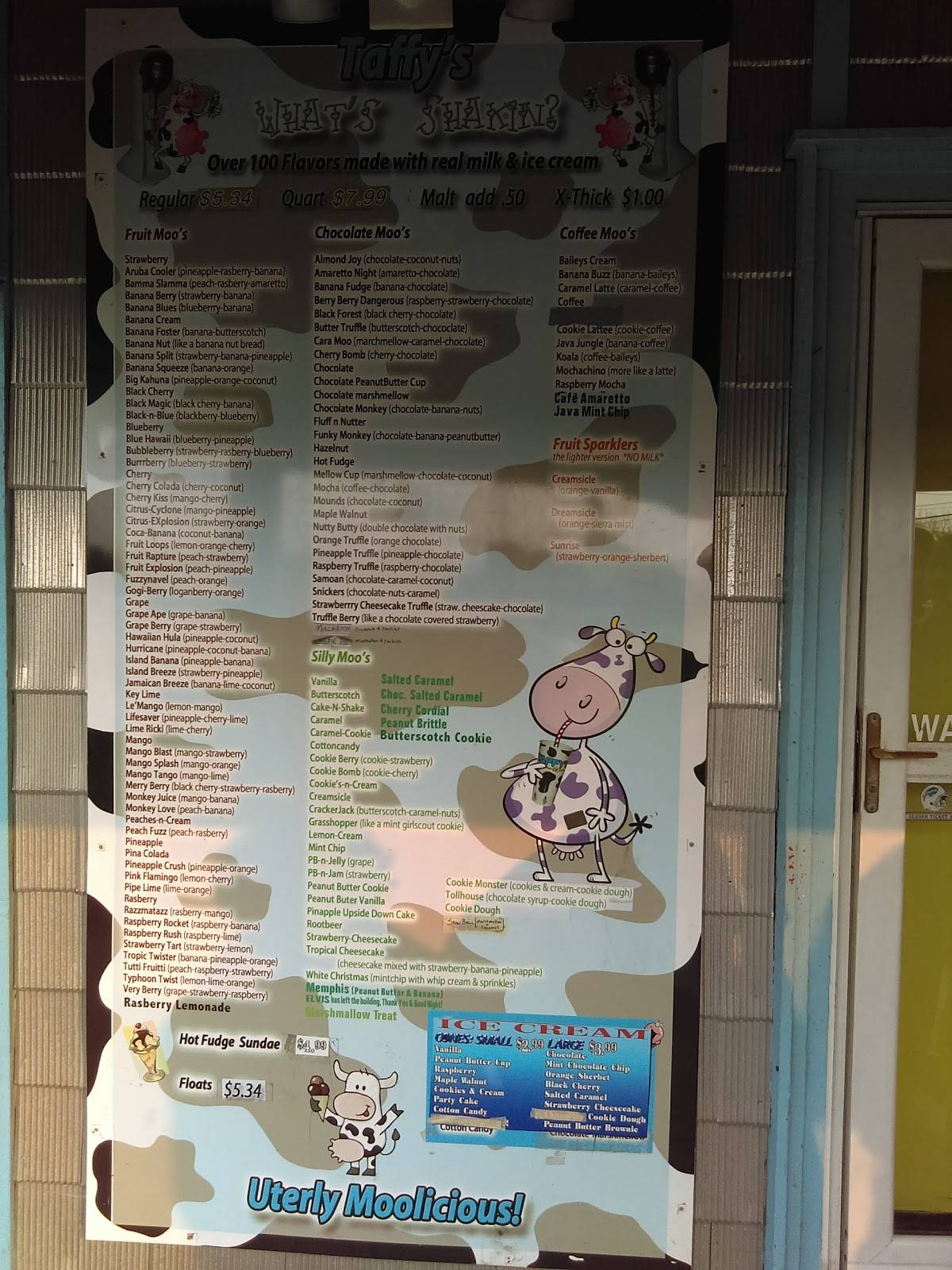 Menu at Taffy's Hot Dog Stand fast food, Orchard Park