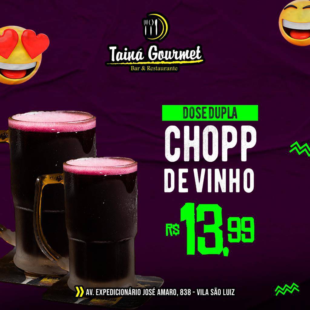Tainá Gourmet cardápio