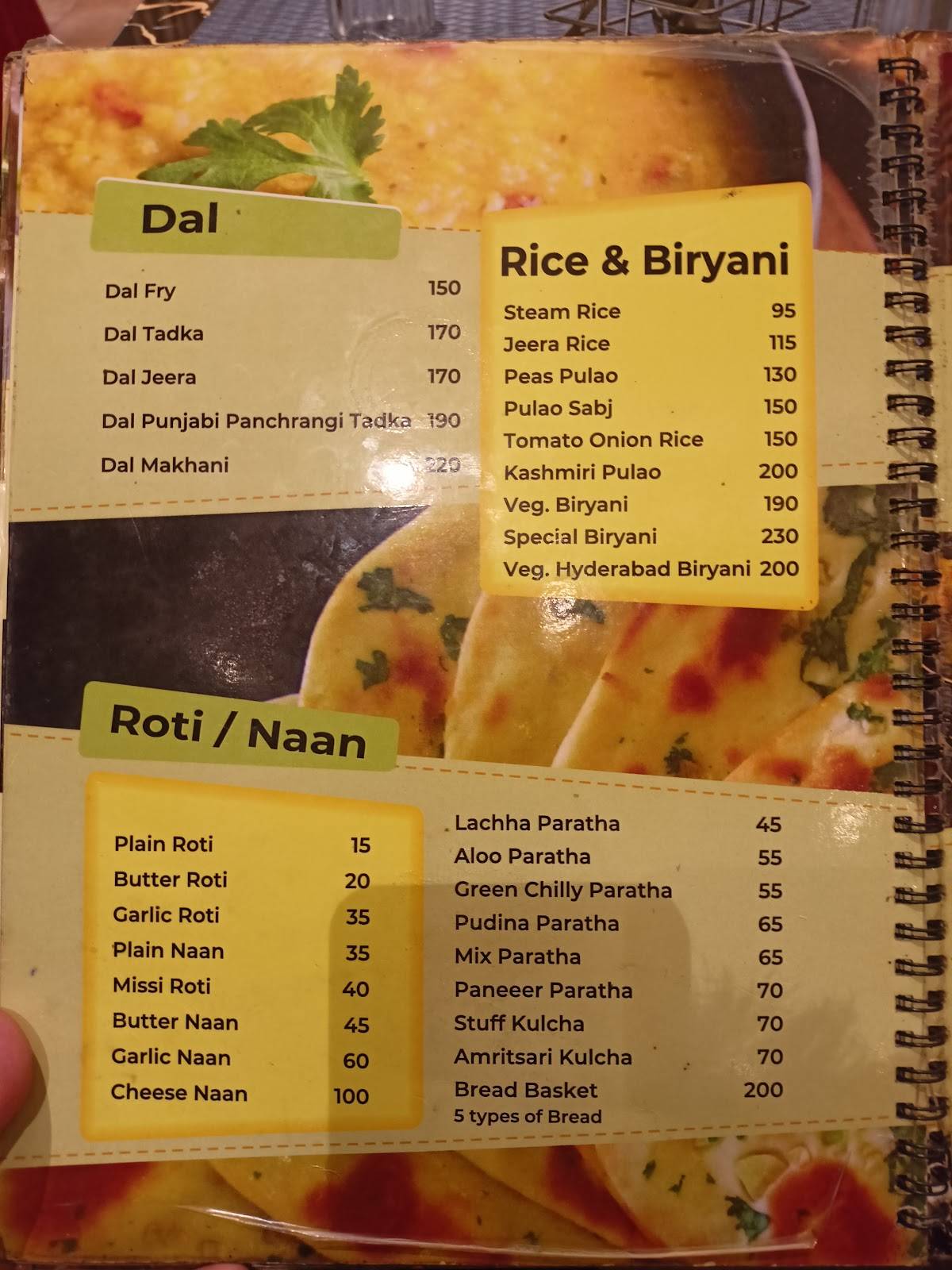 Teetu sweets and restaurant menu