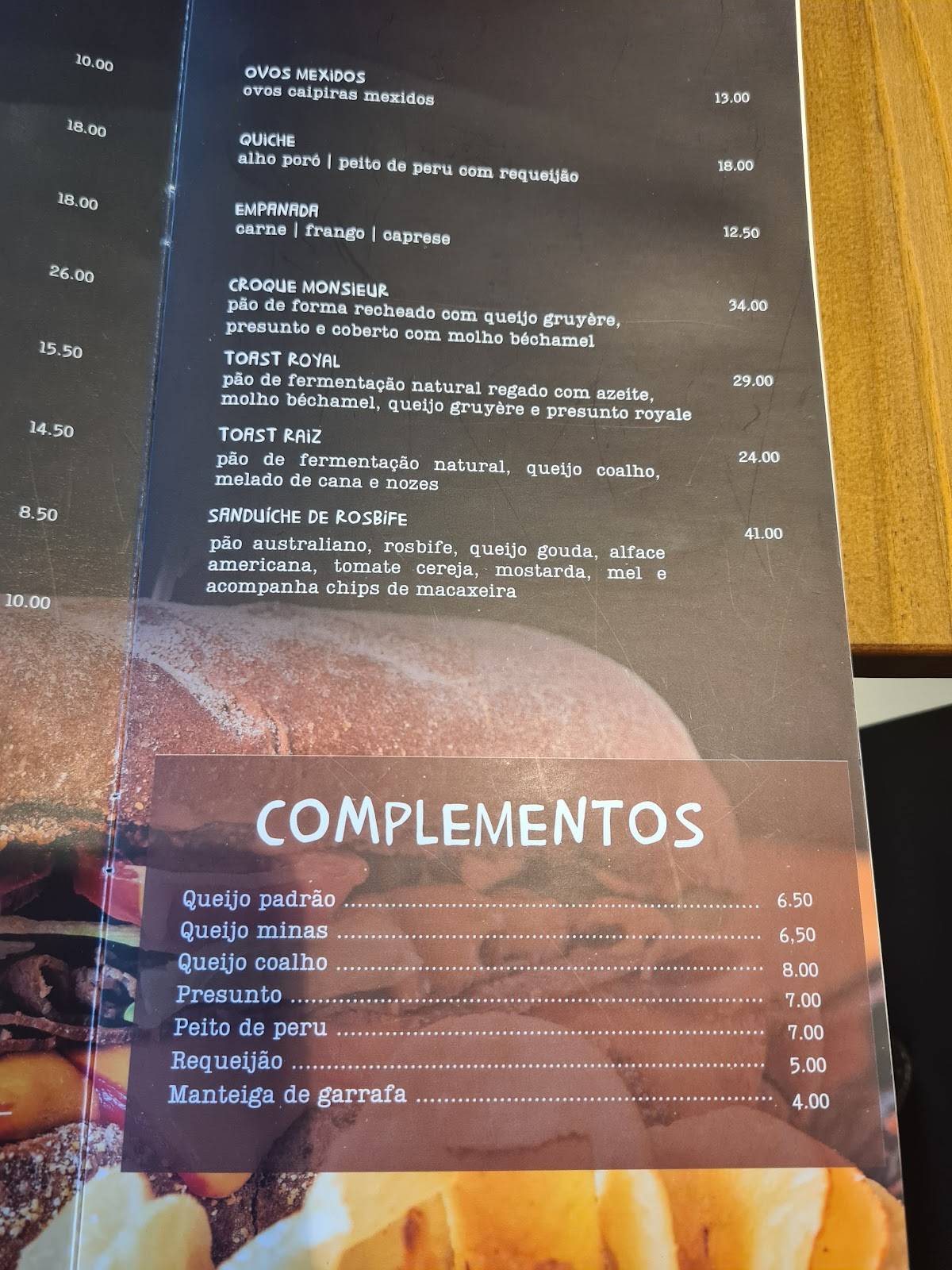 Tenro Café Américas cardápio