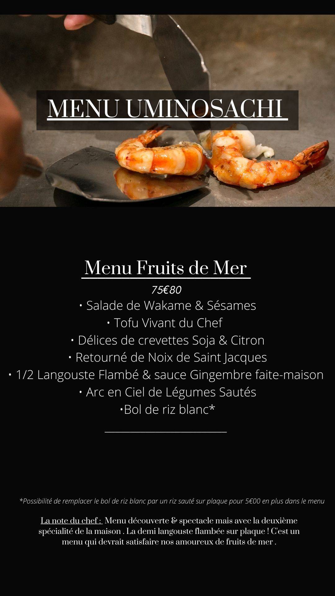 Menu de Devant-vous