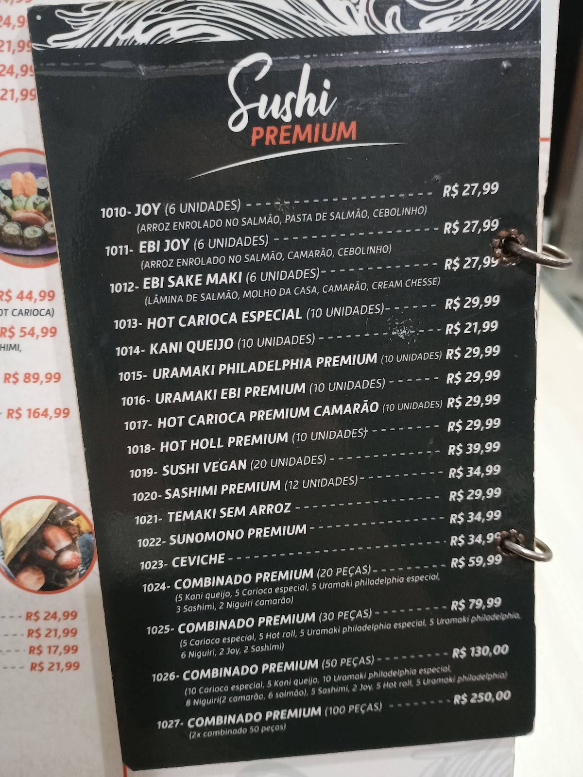 Teriyaki Temakeria e Sushi cardápio