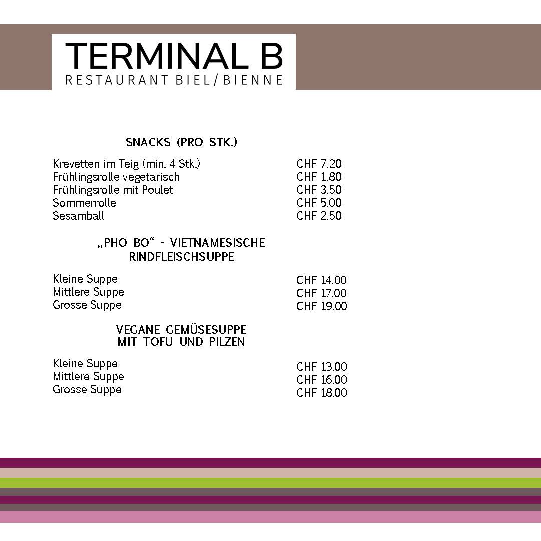 Menu di Terminal B 