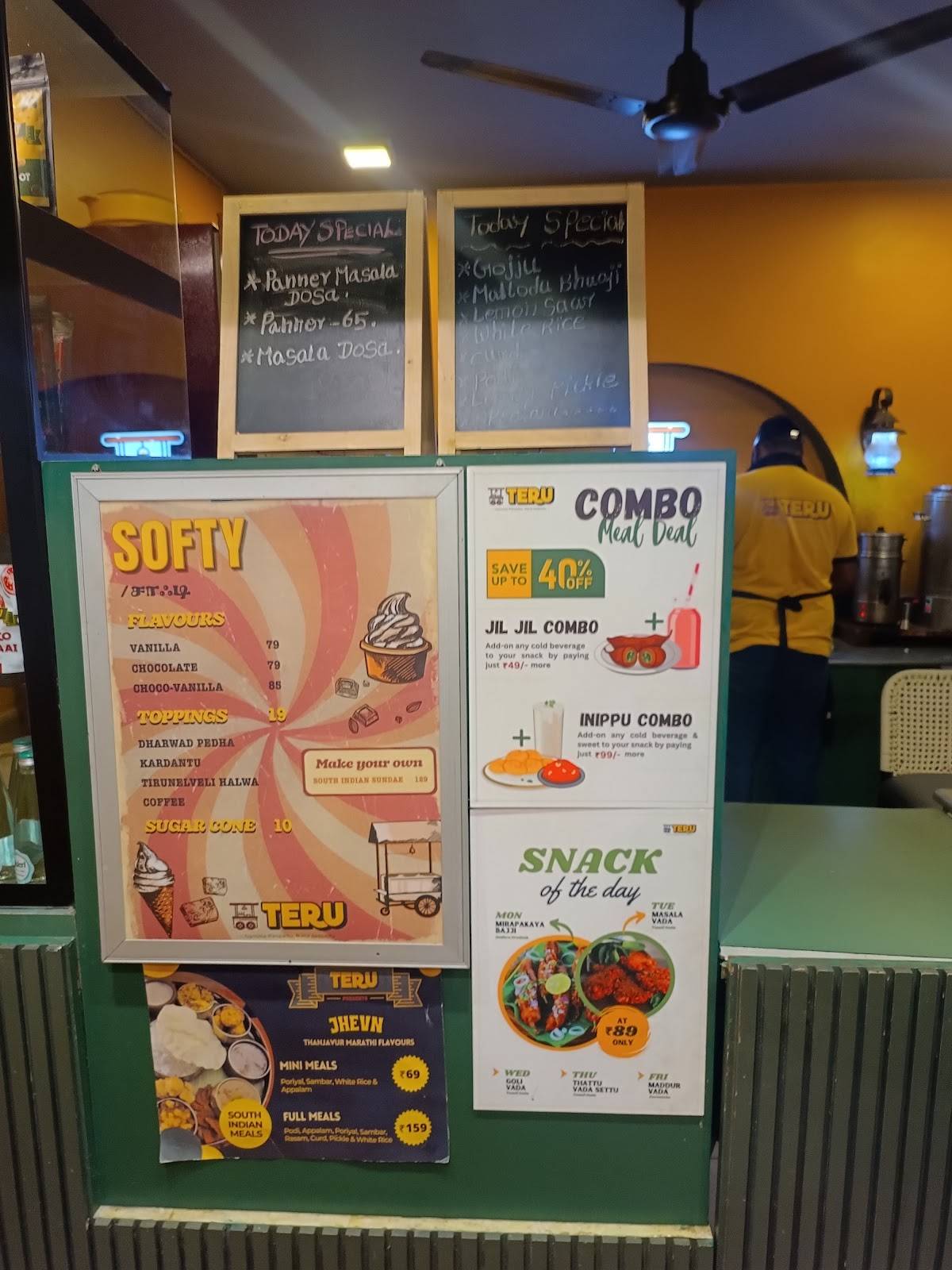 Teru – South Indian Street Food Alwarpet menu