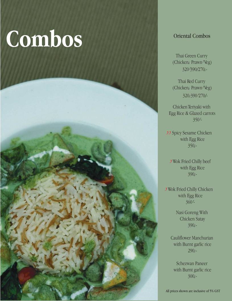 Teyla Restaurant menu