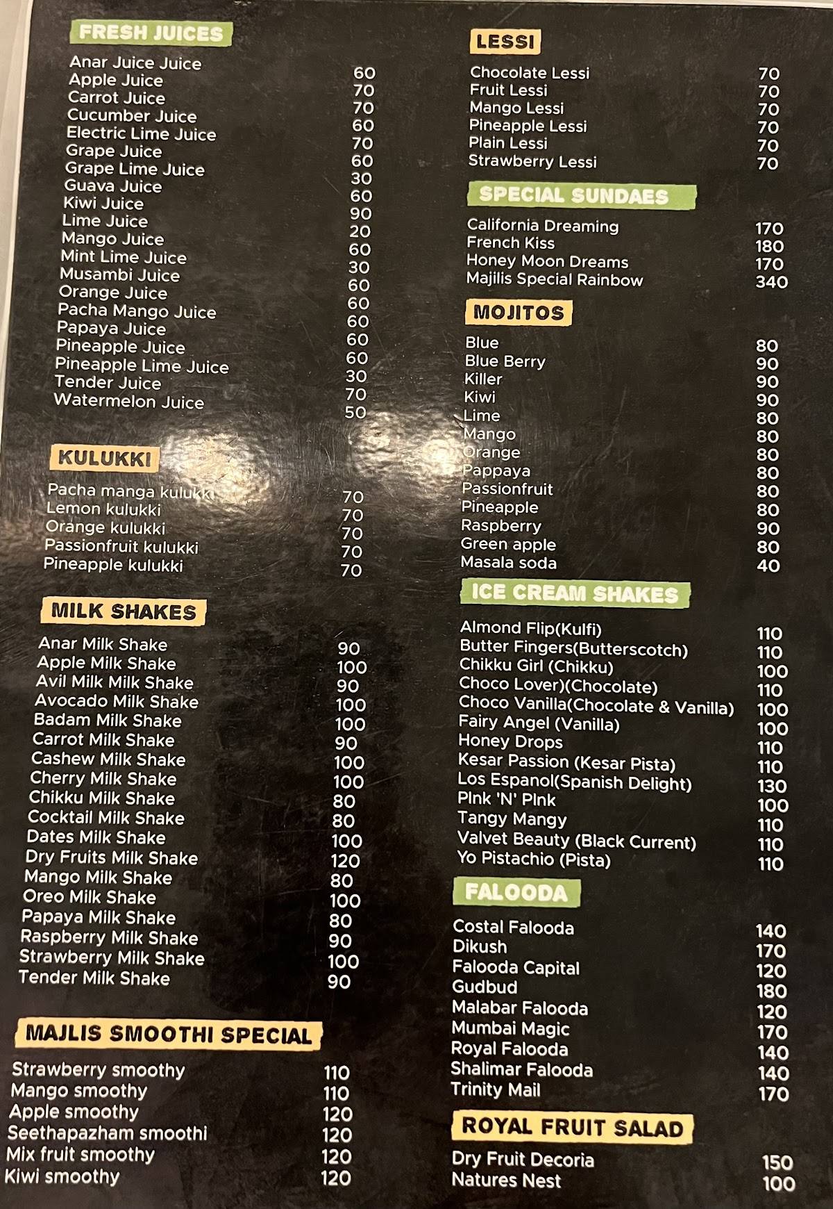Majlis menu