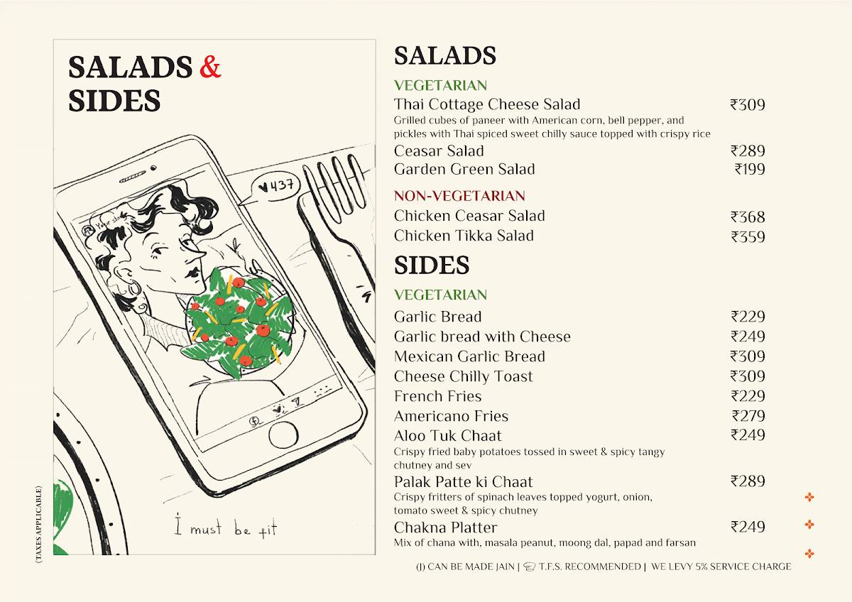 The Food Studio menu