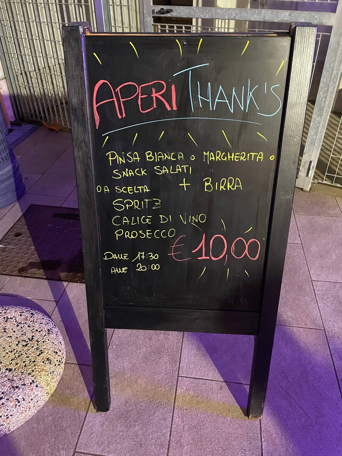 Menu di Thank's Ristorante 