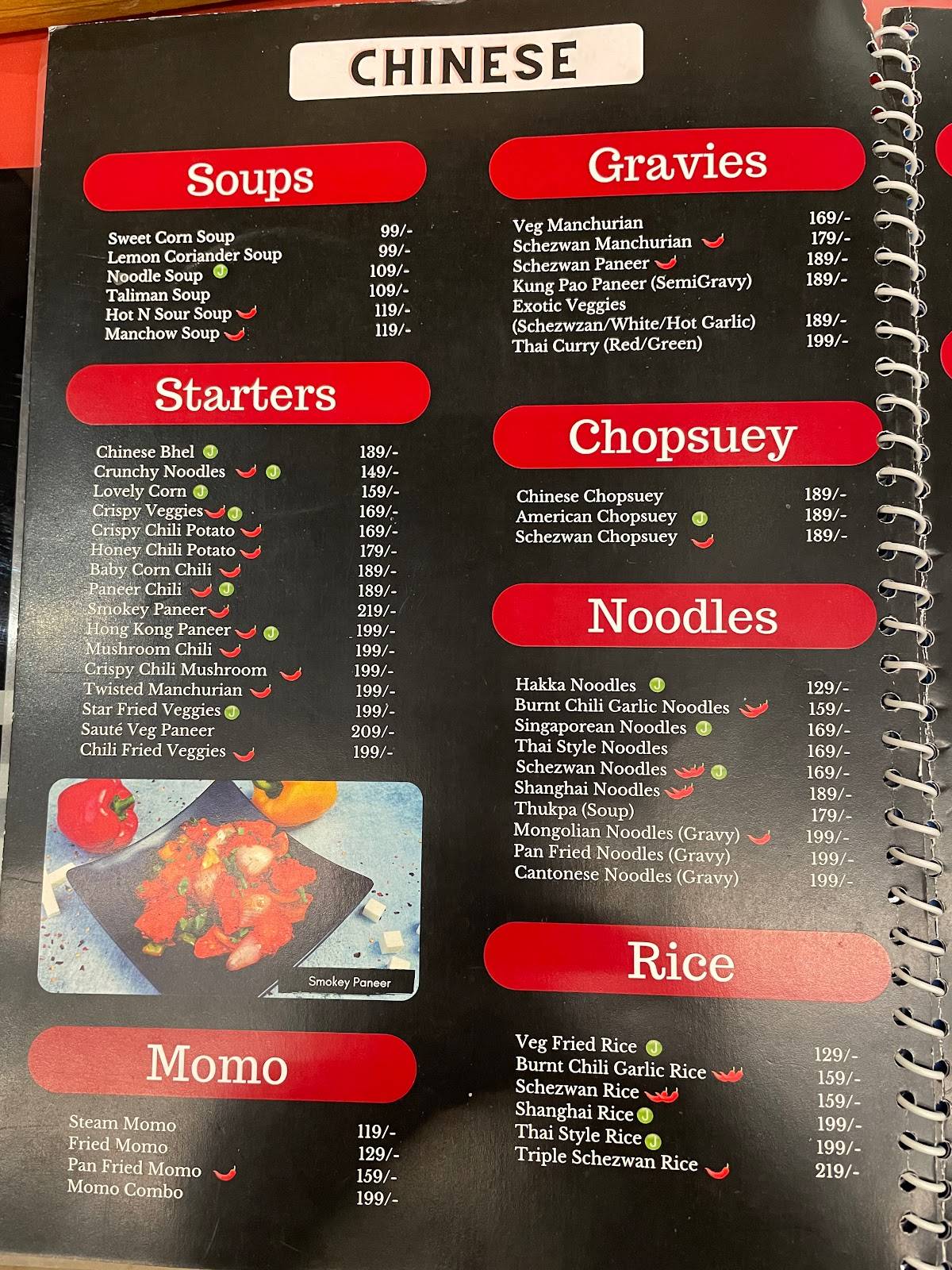 The 90s Café - Chapter 2 menu