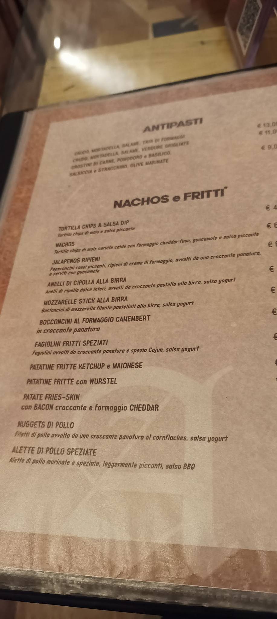Menu di The Alchemist pub 