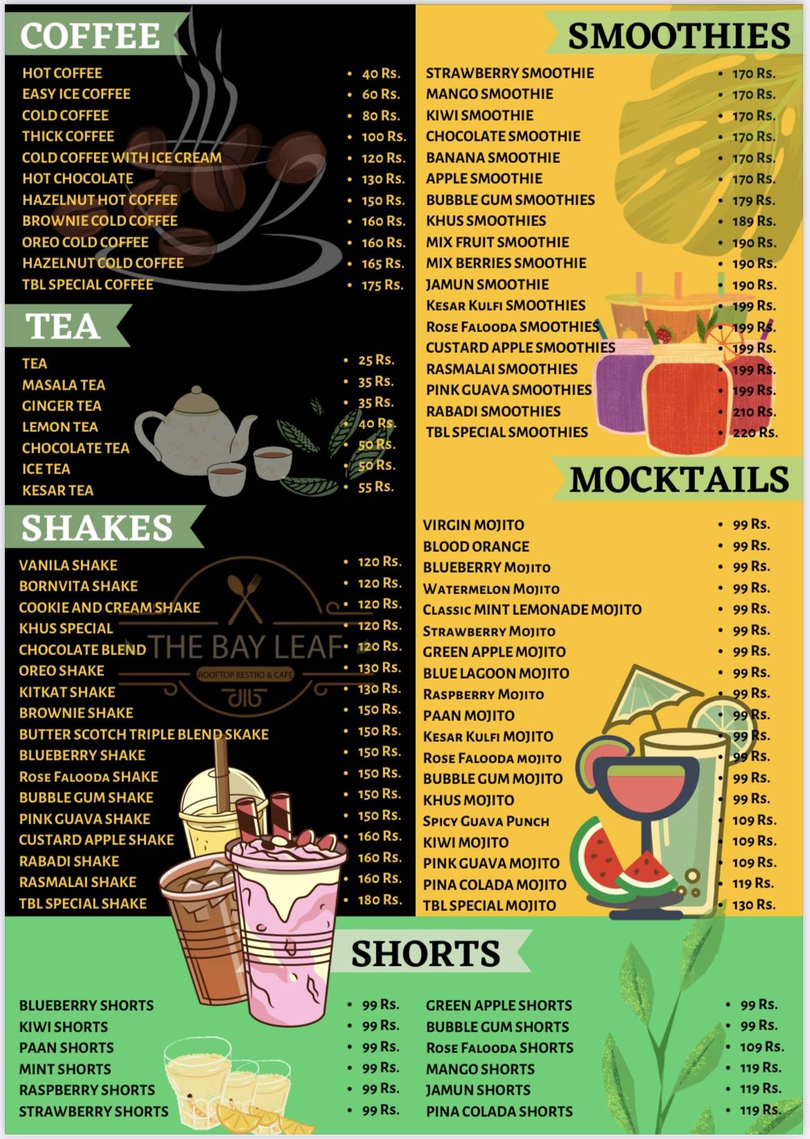 The Bay Leaf menu
