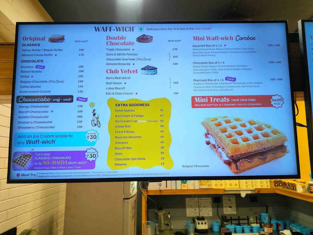 The Belgian Waffle Co. menu