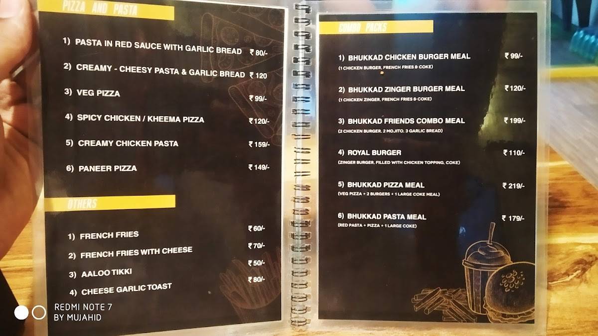 The Bhukkad House menu