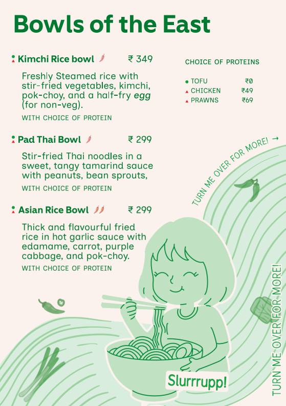 The Bookmark Cafe menu