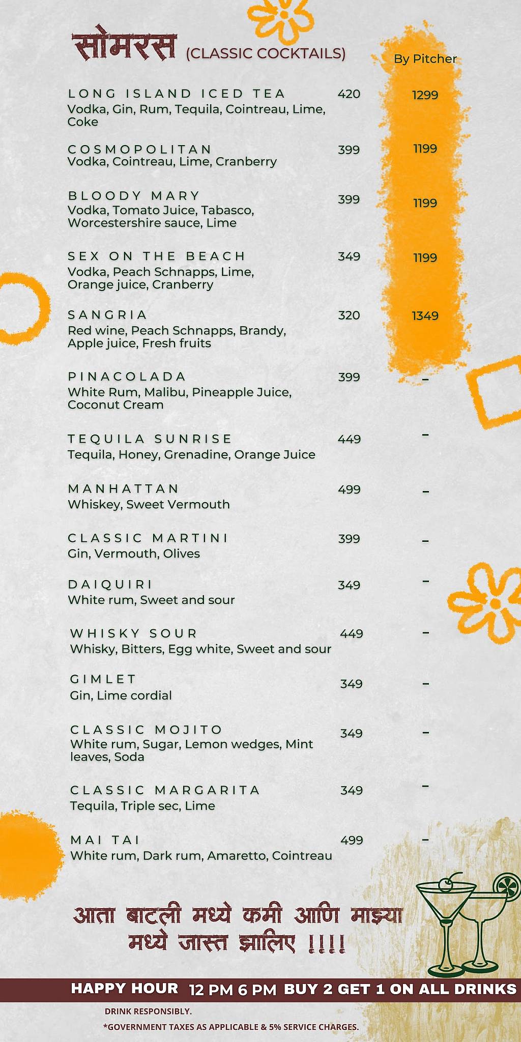 The Chandralok Kitchen Bar-Family & Pet-Friendly, Cosy Couple-Friendly Birthday & Corporate Party Venue, in Karve Nagar menu