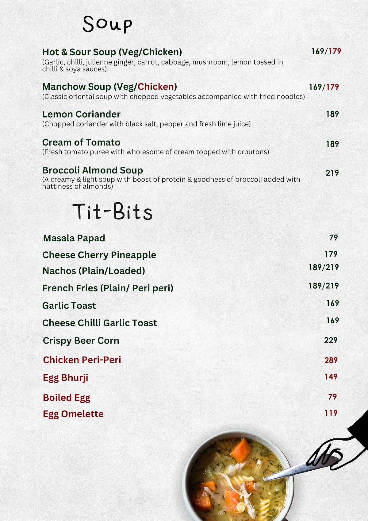 The Chandralok Kitchen Bar-Family & Pet-Friendly, Cosy Couple-Friendly Birthday & Corporate Party Venue, in Karve Nagar menu