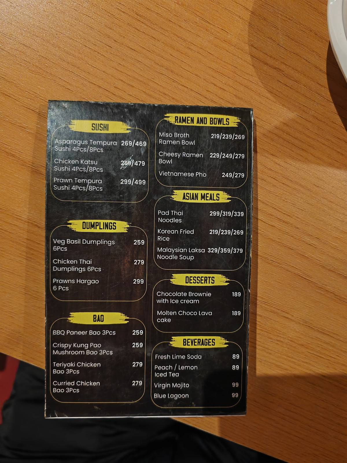 The Chinese Wok menu