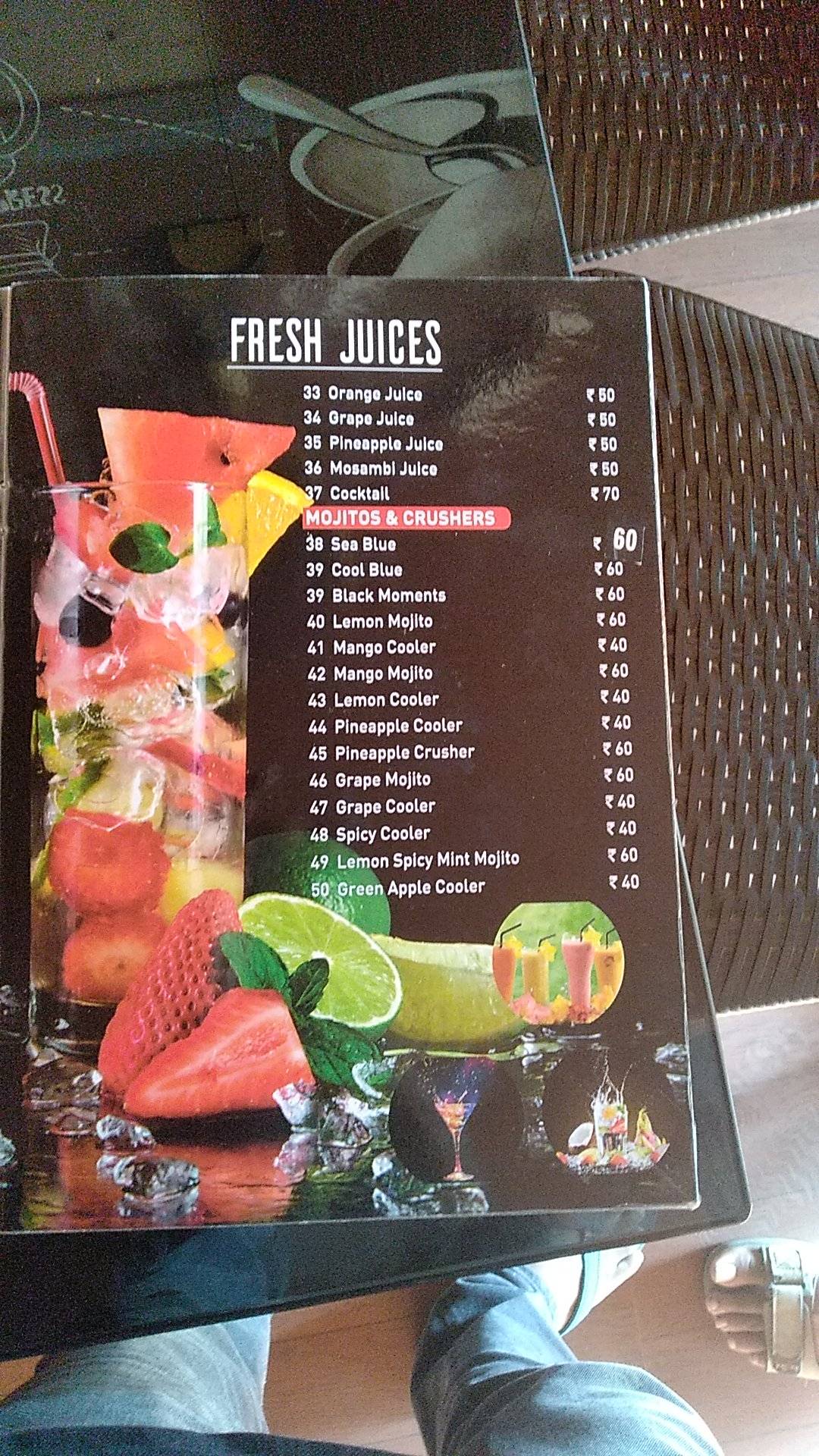 The Coffee Factory menu