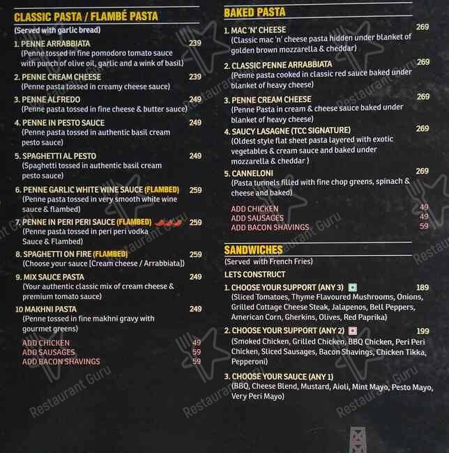 CAFE CITY LIGHT menu