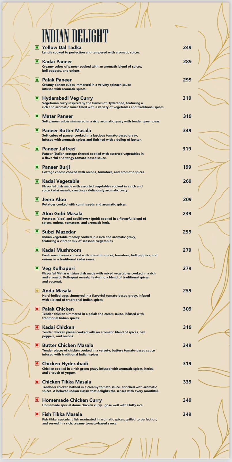 The Dome Cafe - HSR Layout menu