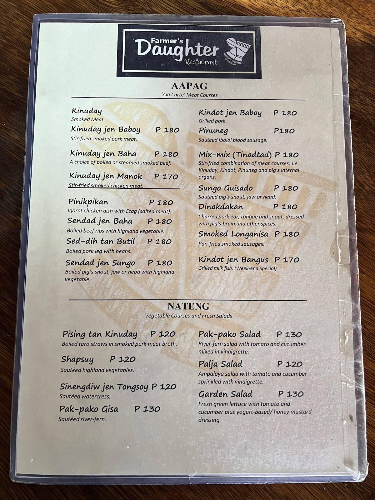 Menu At The Farmer s Daughter Restaurant Baguio menu-at-the-farmer-s-daughter-restaurant-baguio